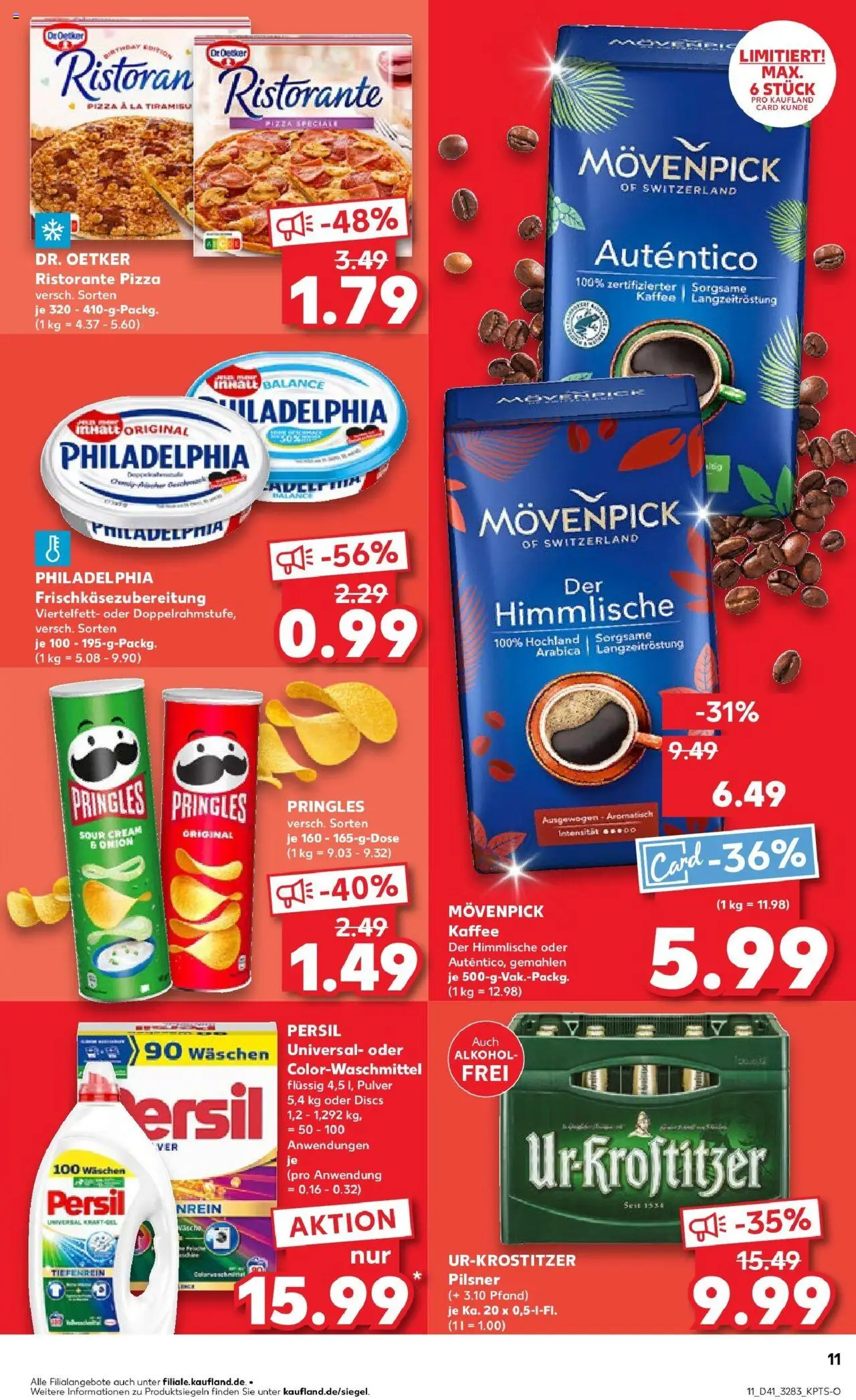 Kaufland prospekt Blankenfelde-Mahlow	 – gültig ab 13.10.2025 | Seite: 11 | Produkte: Ristorante, Movenpick kaffee, Kraut, Pringles