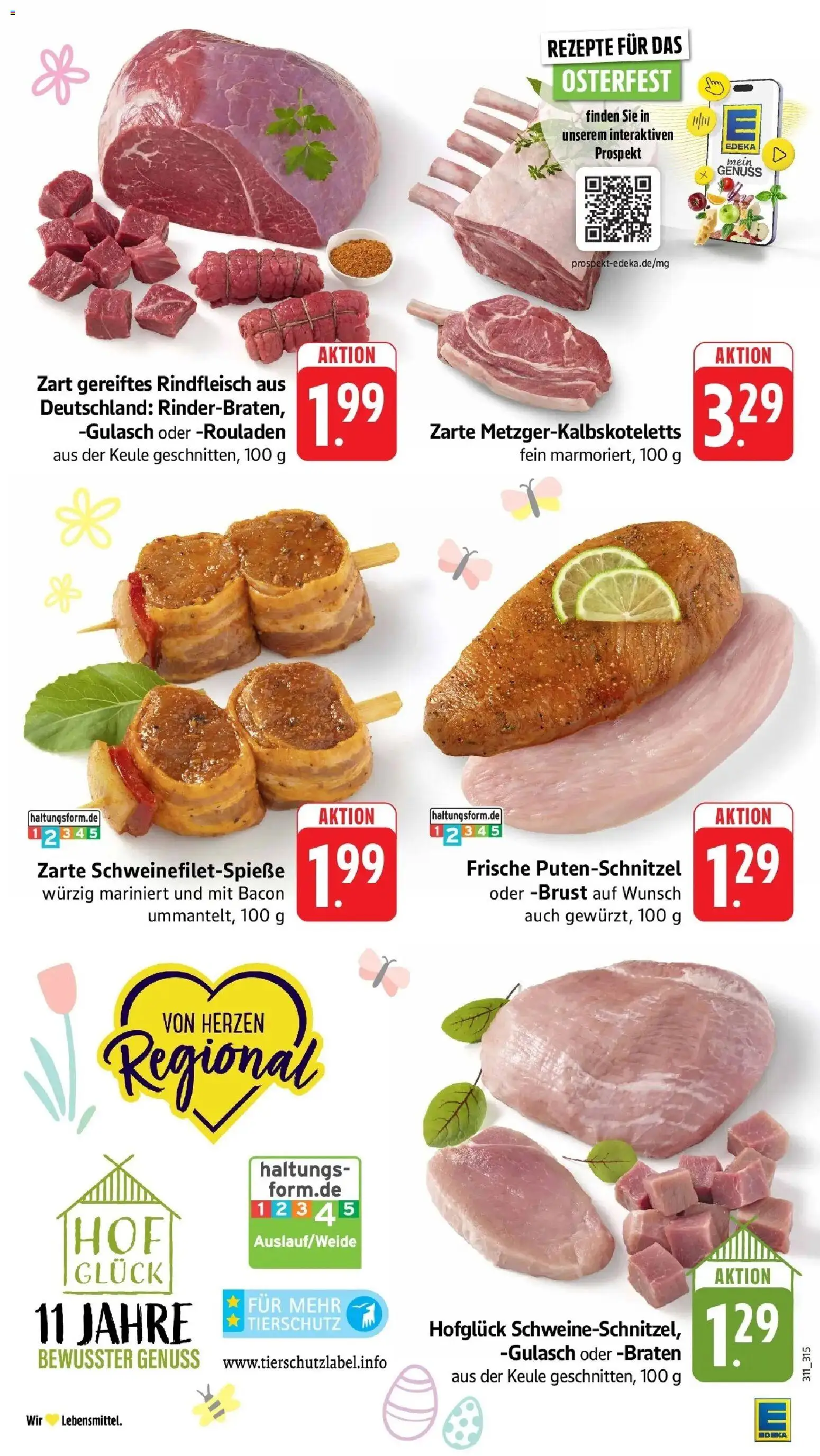 Edeka prospekt Überlingen	 – gültig ab 30.03.2026 | Seite: 10 | Produkte: Gulasch, Putenschnitzel, Rindfleisch