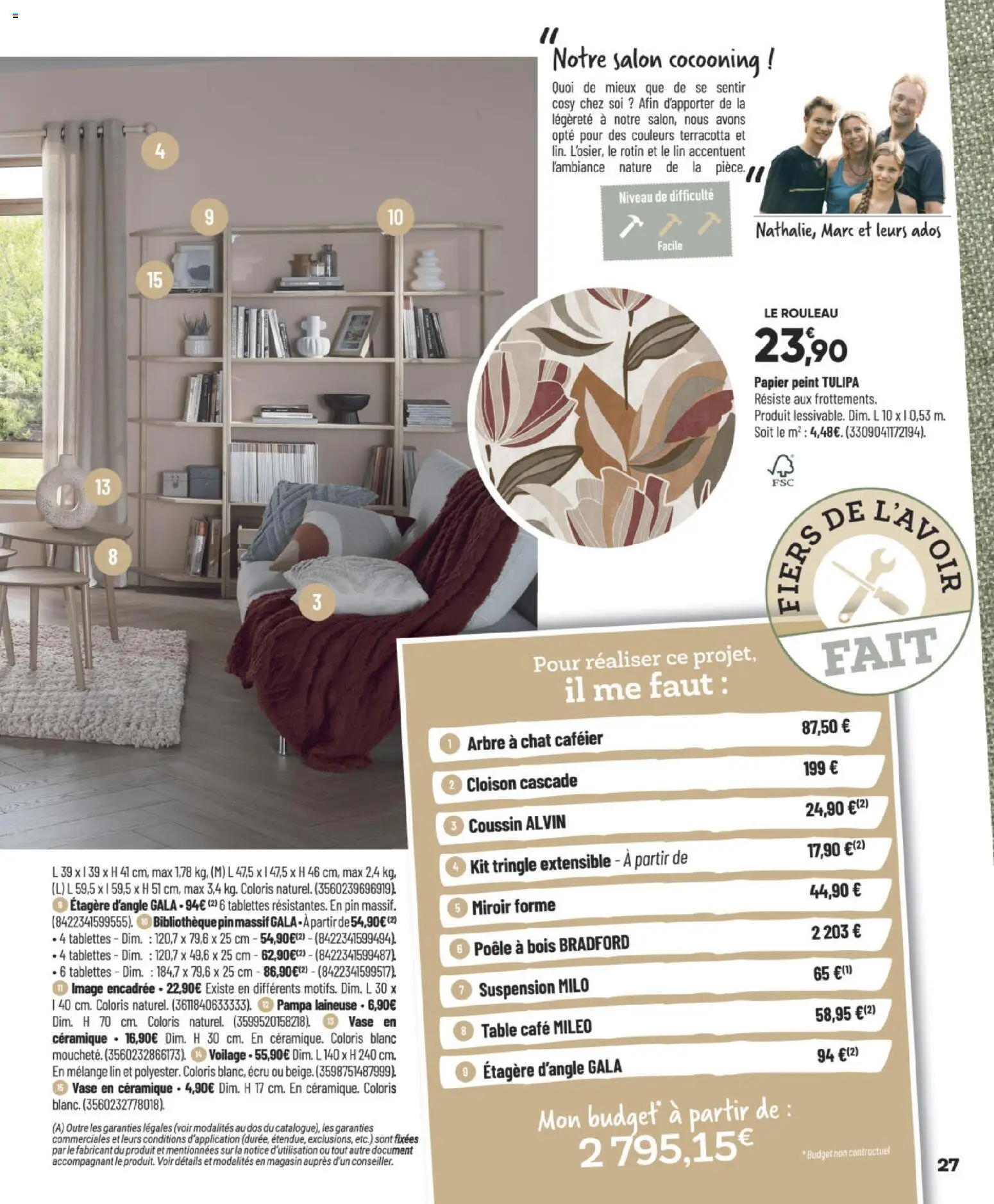 {H1} | Page: 27 | Produits: Suspension, Table, Poêle à bois, Café