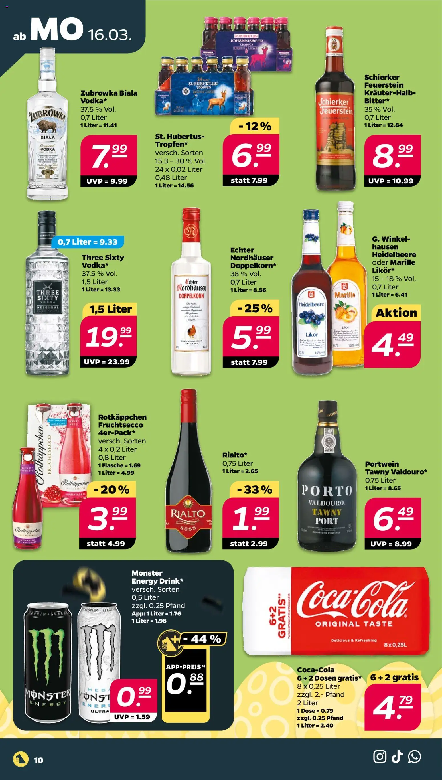Netto Prospekt 	 – gültig ab 16.03.2026 | Seite: 10 | Produkte: Energy, Likör, Monster, Vodka