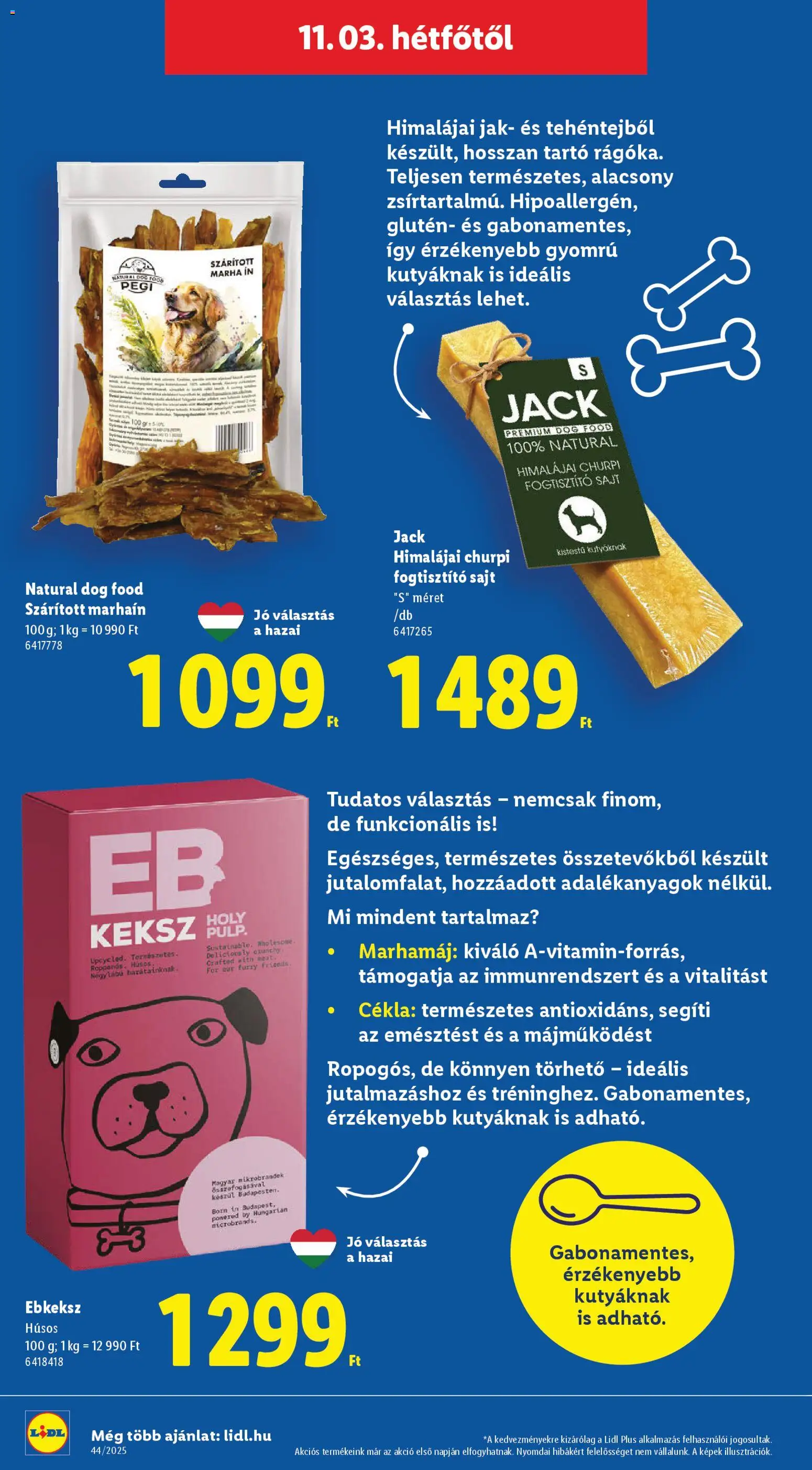 Lidl akciós ujság - amely érvényes a következő dátumtól: 30.10.2025 | Oldal: 44 | Termékek: Cékla, Sajt, Keksz