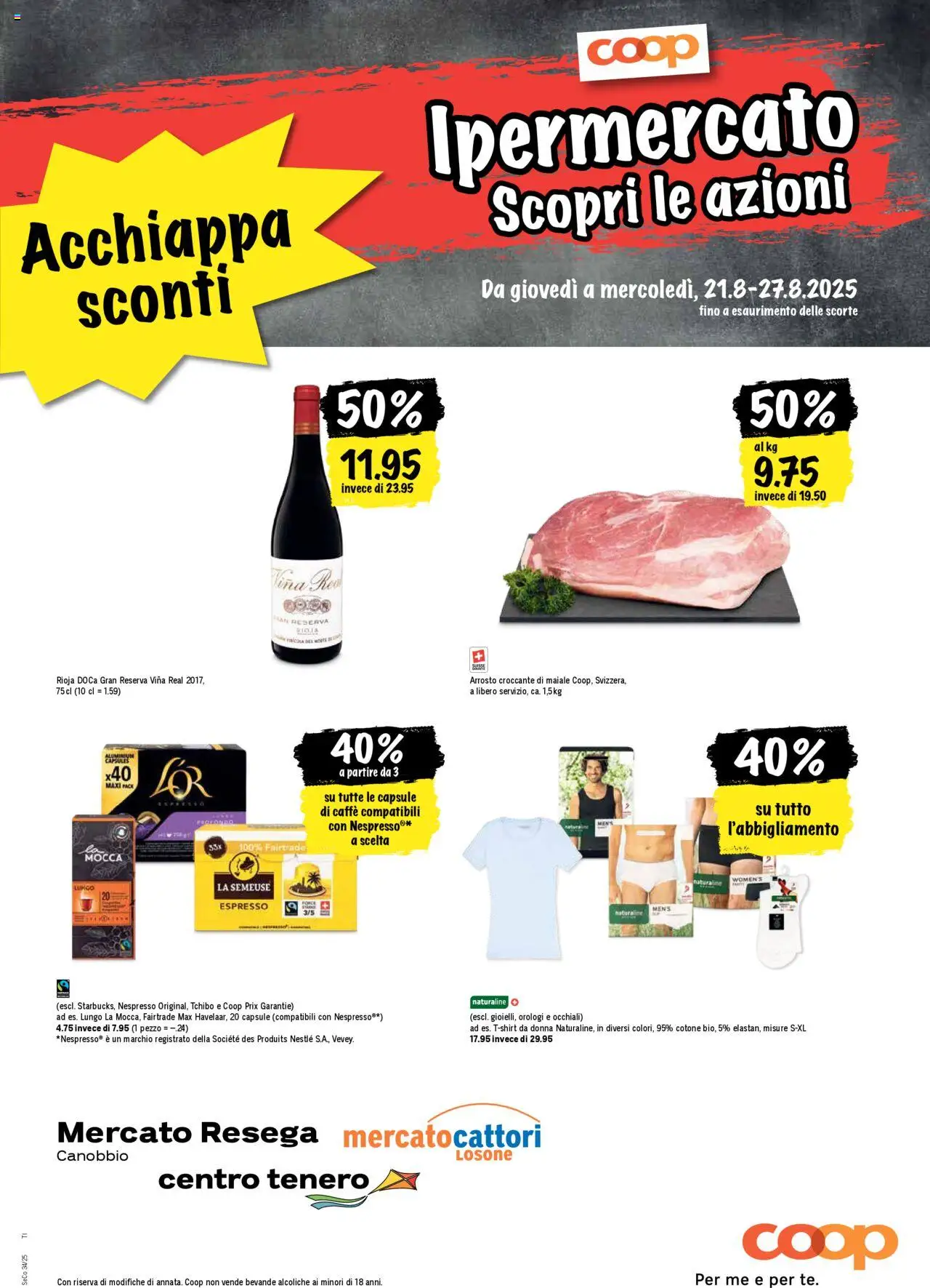 Coop - Una settimana di azioni ab 21.08.2025 | Seite: 21 | Produkte: T-Shirt