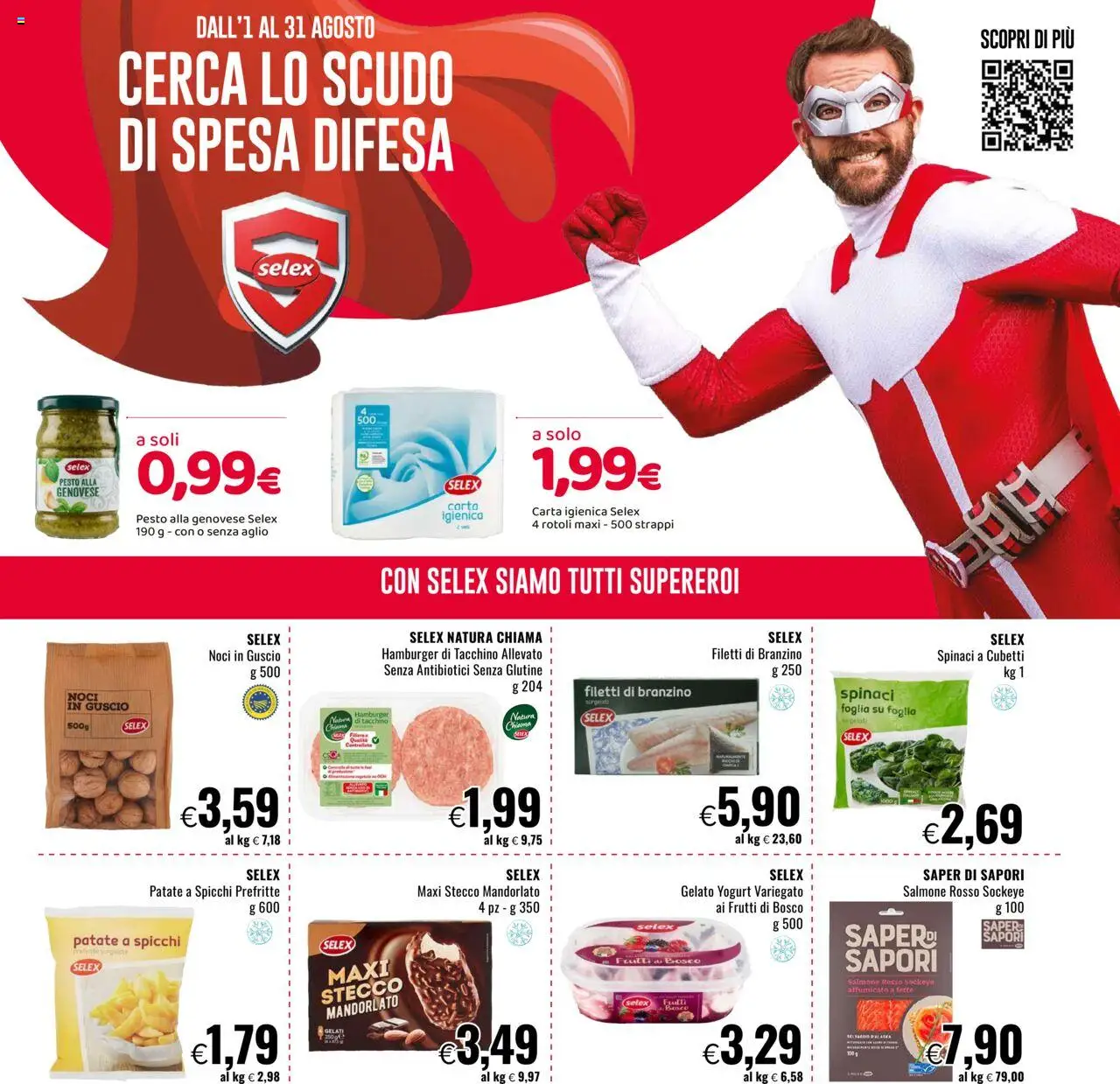 Volantino Famila del 21.08.2025 | Pagina: 17 | Prodotti: Carta igienica, Noci, Pesto, Hamburger