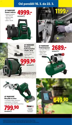 Náhled letáku /// PARKSIDE, Domácí vodárna, dopravní množství: max. 5 000 l/h, dopravní výška: max. 50 m, příkon: 1300 W od 16.03.2026 | Strana: 41