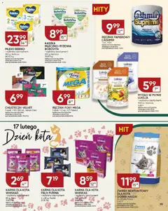 Pogląd oferty "Chata Polska Gazetka" - ważna od 12.02.2026 | Strona: 19 | Produkty: Kaszka mleczna, Rolki, Karma dla kota, Mydło