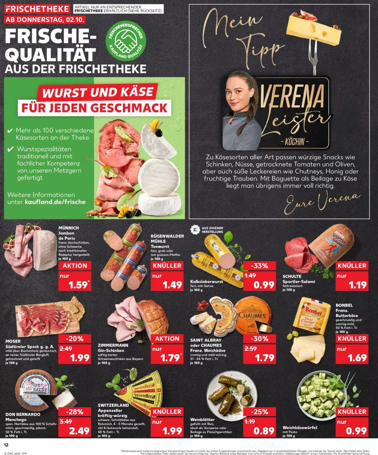 Kaufland Prospekt 	 – gültig ab 02.10.2025 | Seite: 12 | Produkte: Butter, Käse, Tomaten, Pfeffer