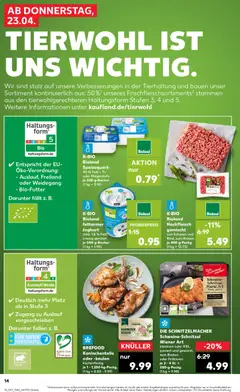 Kaufland Prospekt ab 23.04.2026 gültig | Seite: 14 | Produkte: Quark, Schnitzel, Speisequark, Hackfleisch