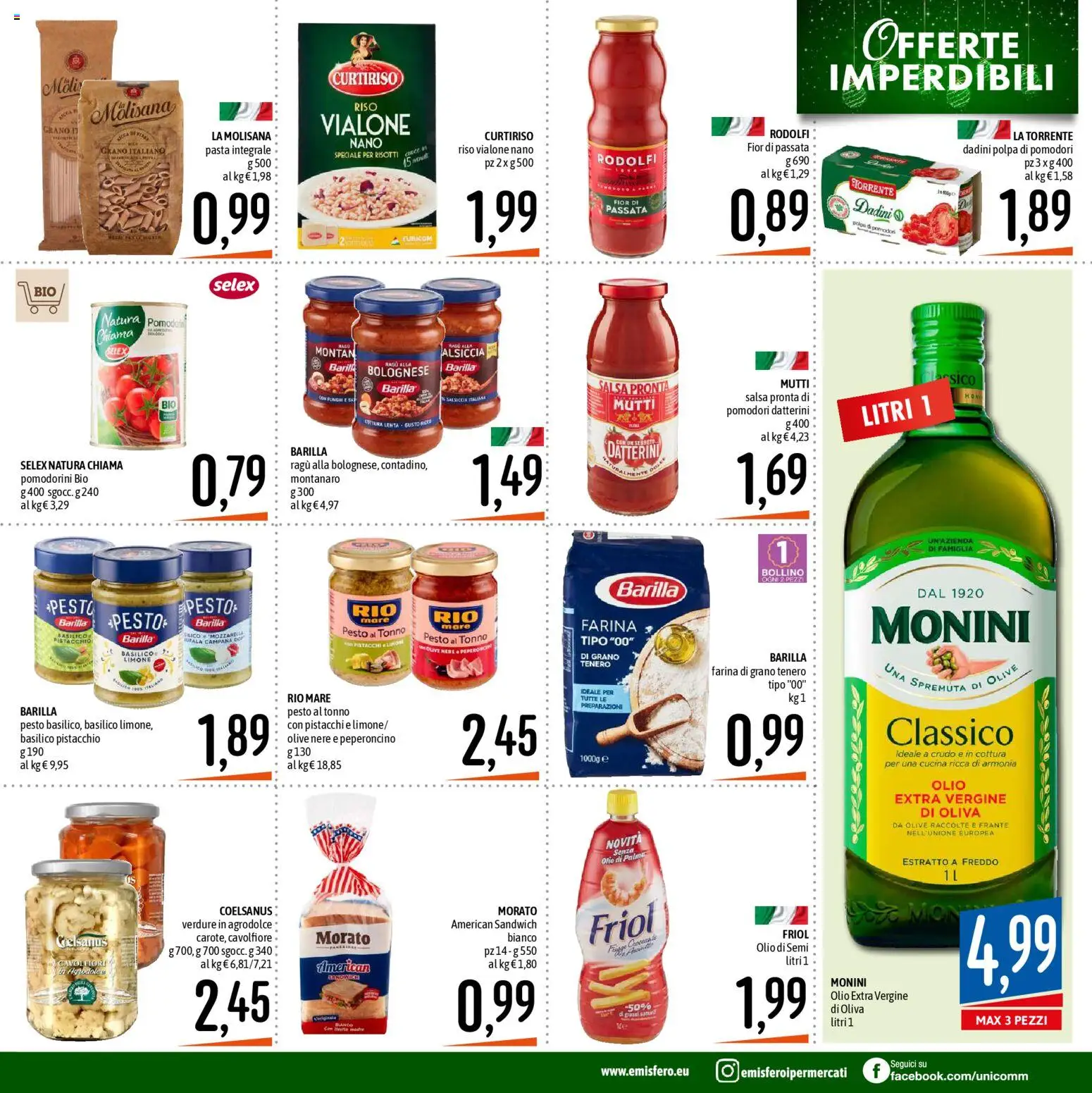 Volantino Emisfero del 11.12.2025 | Pagina: 25 | Prodotti: Limone, Pasta, Mutti, Mutti salsa