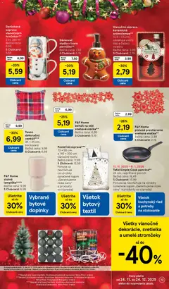 Tesco leták platný od 08.12.2025 | Strana: 19 | Produkty: Vankúš, Stôl, Led, Panvica