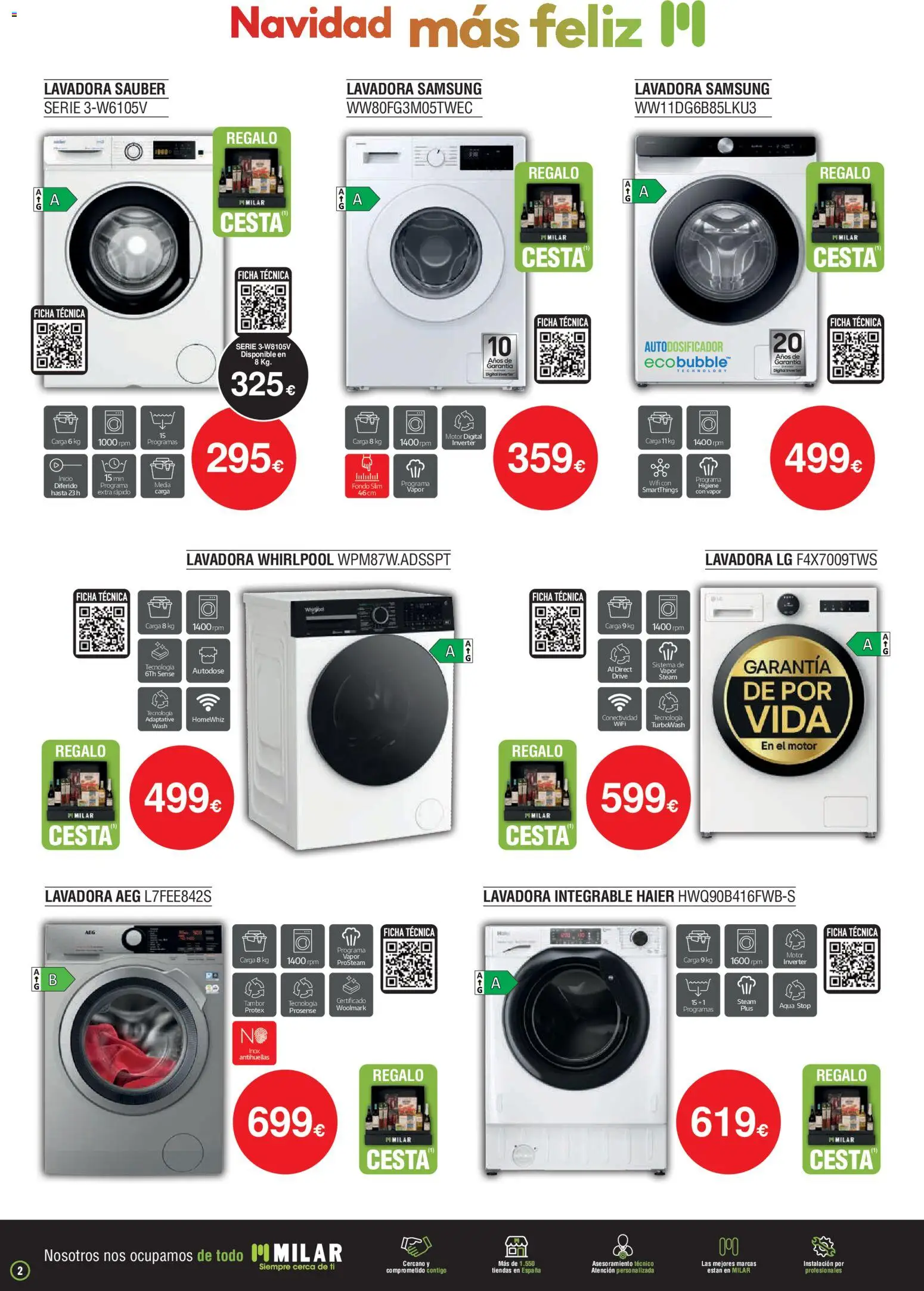 Milar folleto │ válido desde el 01.12.2025 | Página: 2 | Productos: Lavadora, Cesta