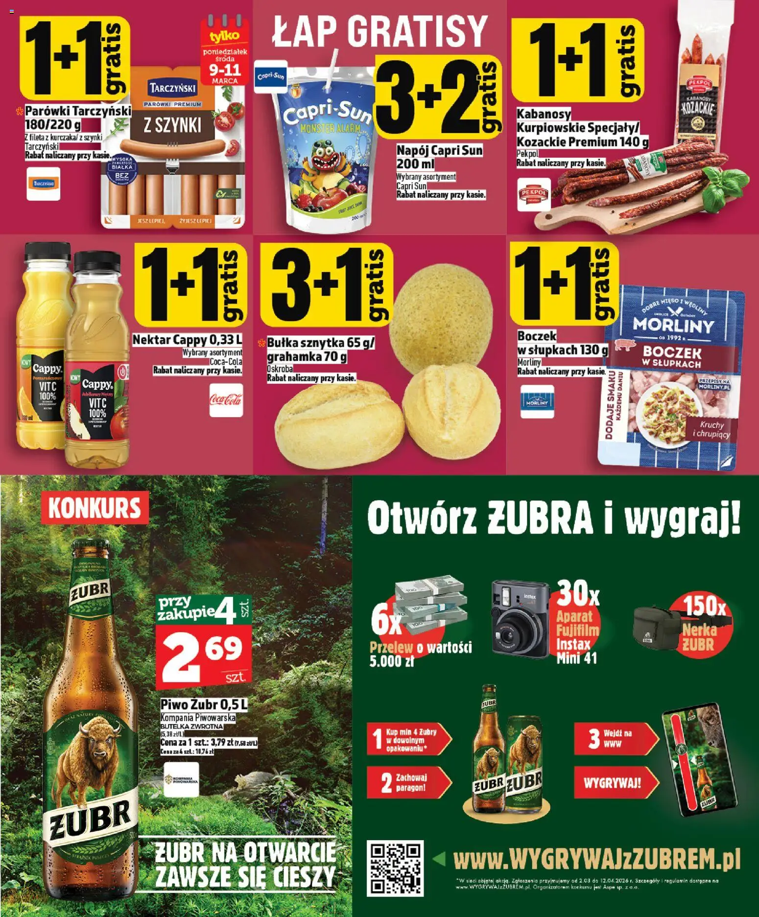 Topaz gazetka od 05.03.2026 | Strona: 5 | Produkty: Mięso, Coca cola, Parówki tarczyński, Boczek