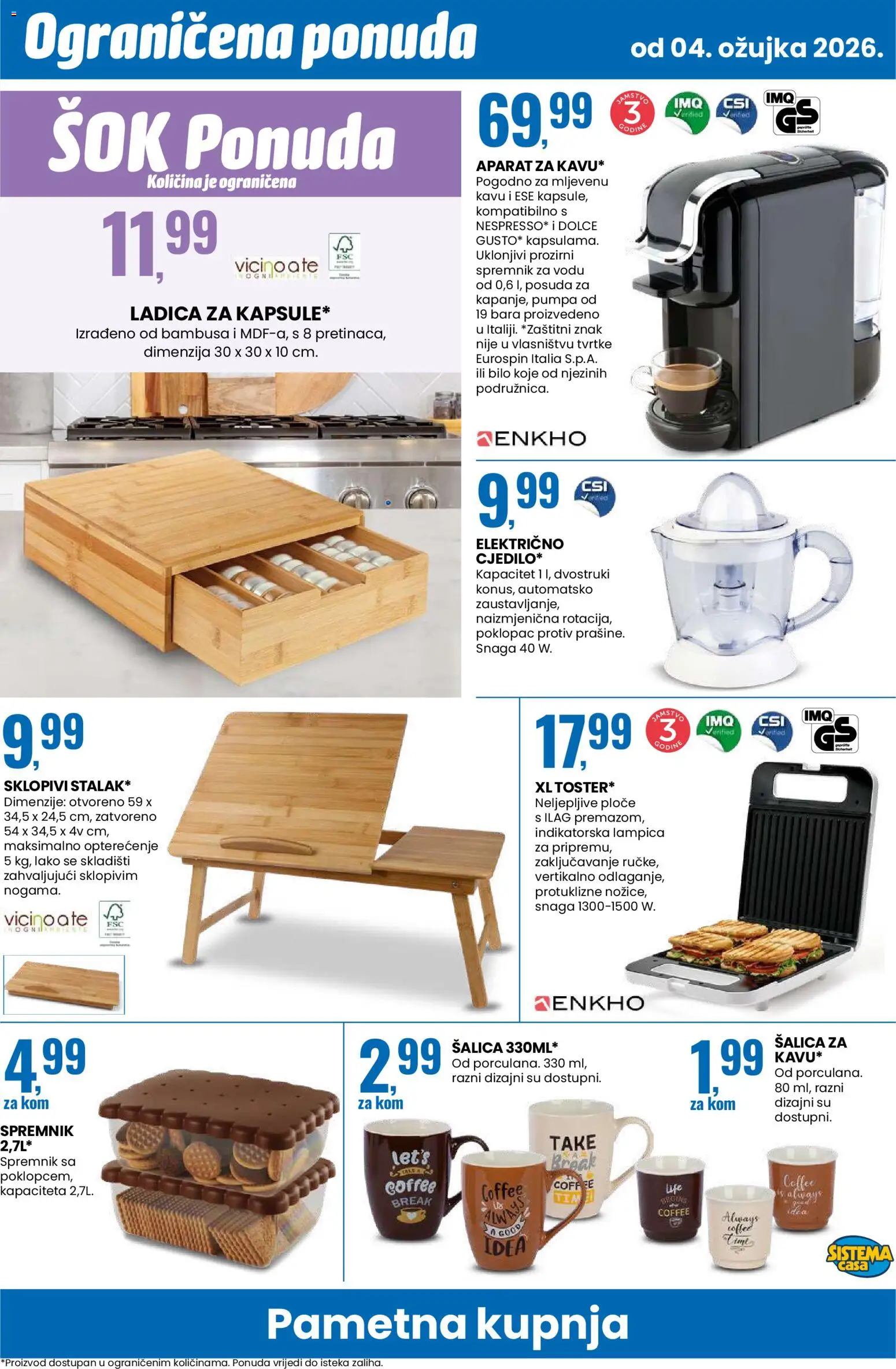 Eurospin katalog | vrijedi od 04.03.2026 | Stranica: 14 | Proizvodi: Sok, Šalica