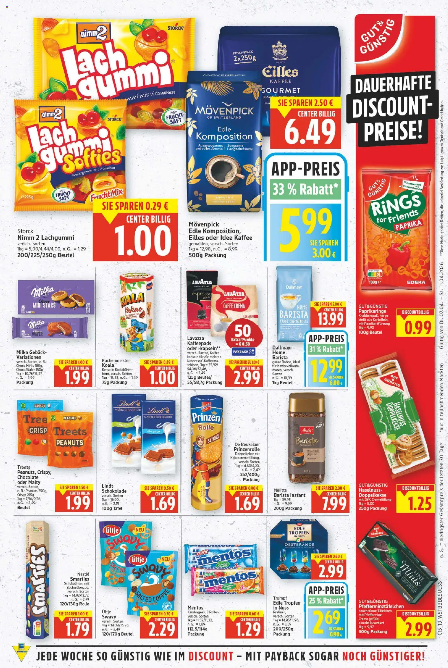 E center Prospekt 	 – gültig ab 07.04.2026 | Seite: 15 | Produkte: Melitta, Kaffee, Milka, Lindt
