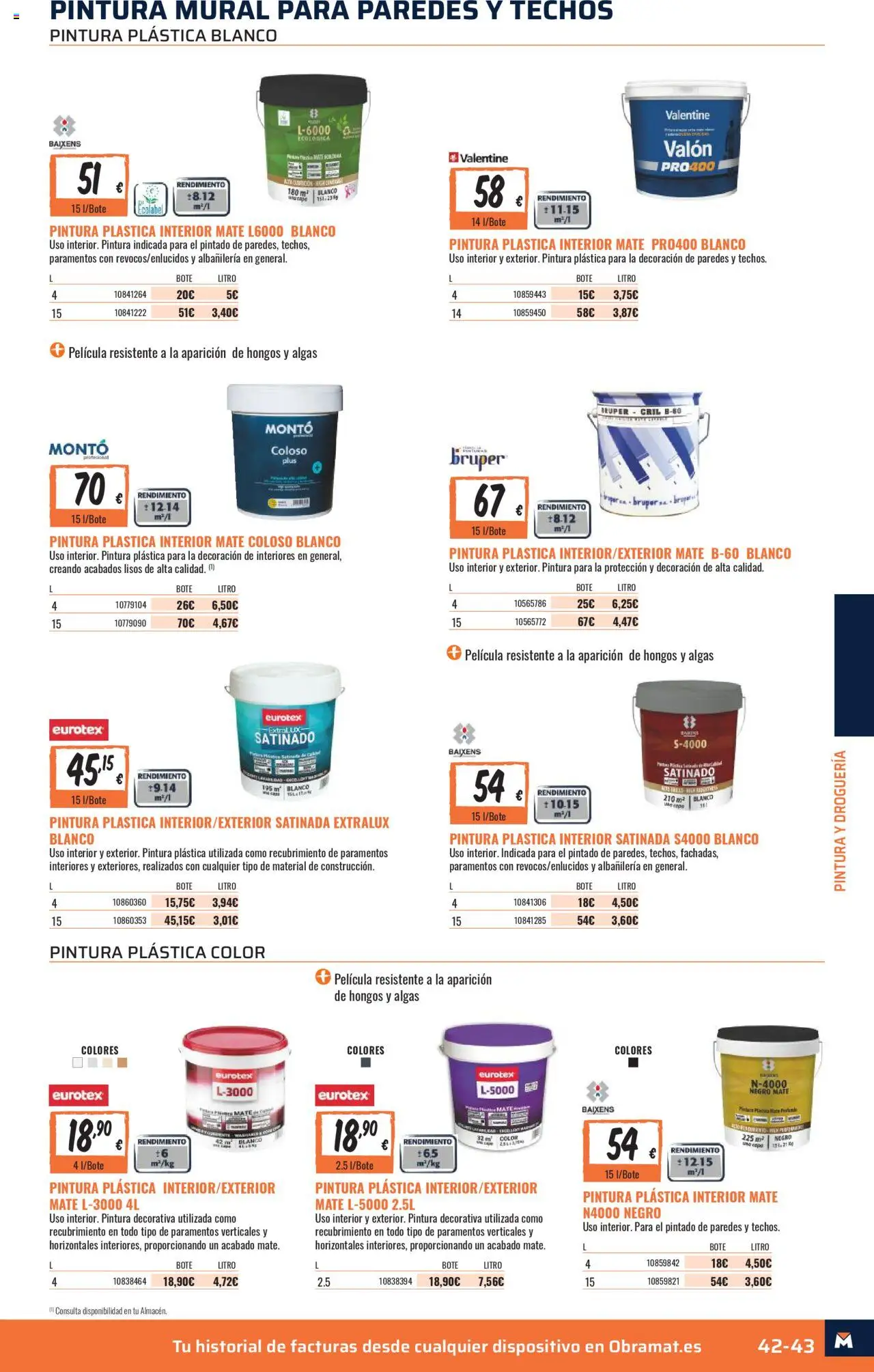 Obramat - Palma │ válido desde el 10.10.2025 | Página: 43 | Productos: Pintura plástica
