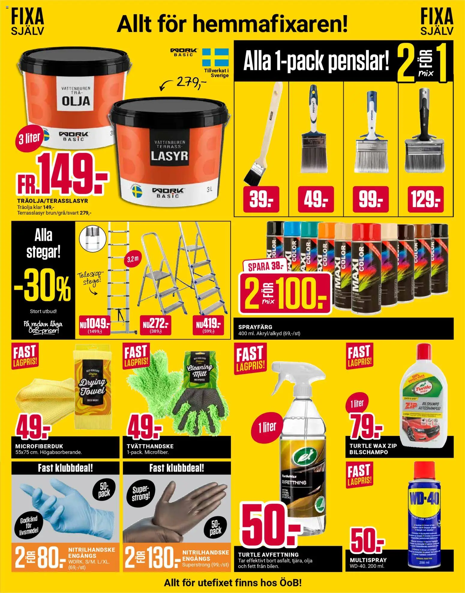 ÖoB reklamblad aktuell från 20.04.2026 | Sida: 11 | Produkter: Olja, Träolja, Microfiberduk