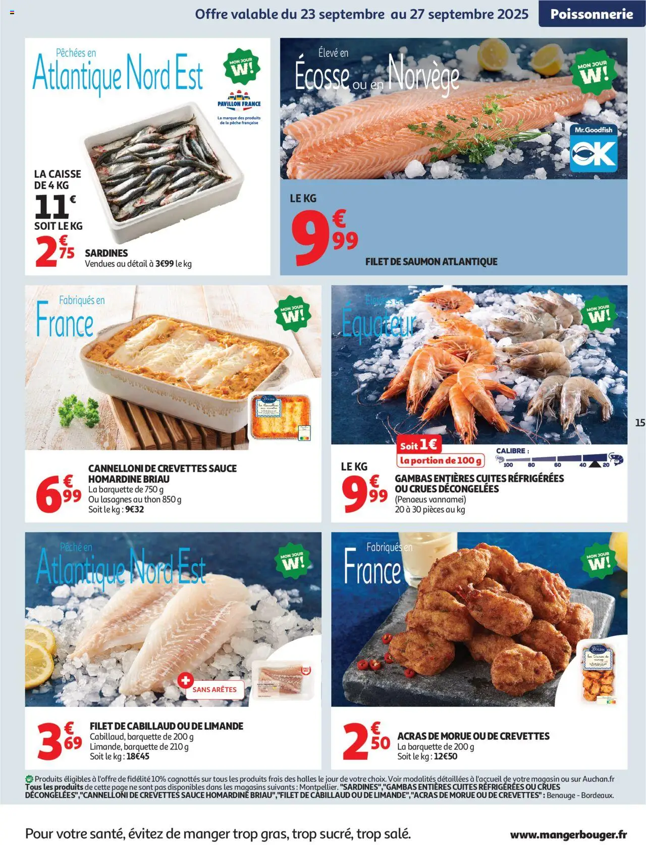  | Page: 15 | Produits: Sardines, Thon, Lasagnes, Morue