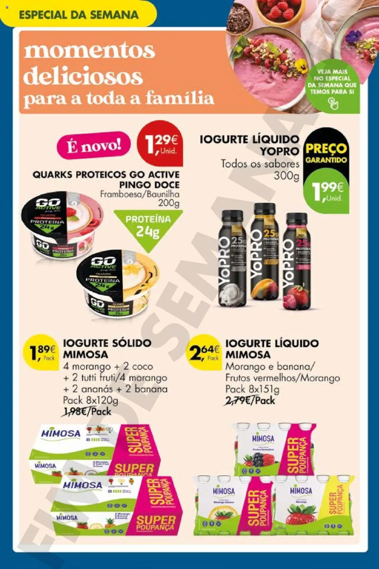 Pingo Doce Poupe este Fim de Semana │ válido de 22.08.2025 | Página: 28 | Produtos: Banana, Iogurte, Iogurte liquido, Proteina