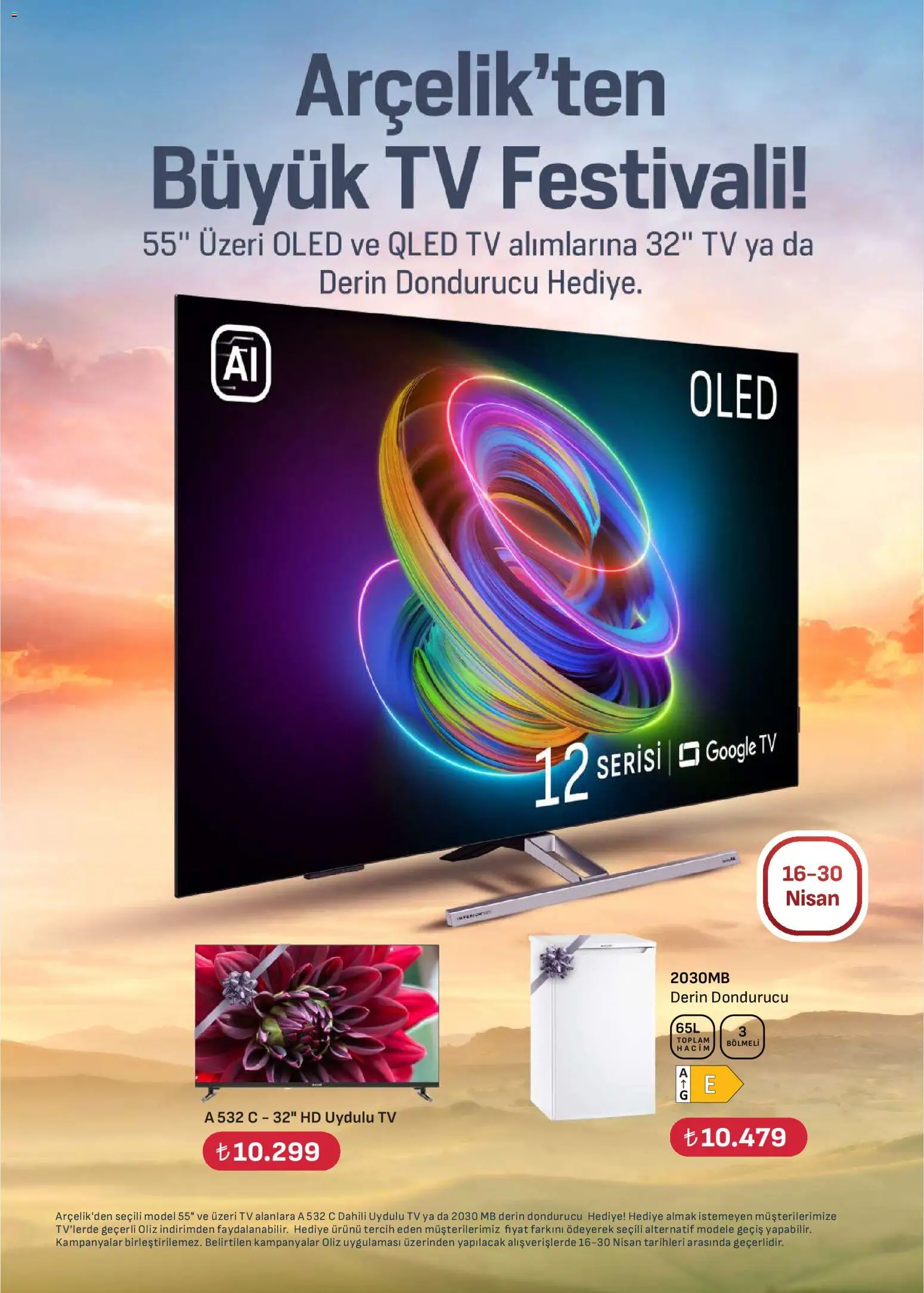 Arçelik Katalog - 16.04.2026 tarihinden itibaren geçerlidir | Sayfa: 91 | Ürünler: TV, Dondurucu