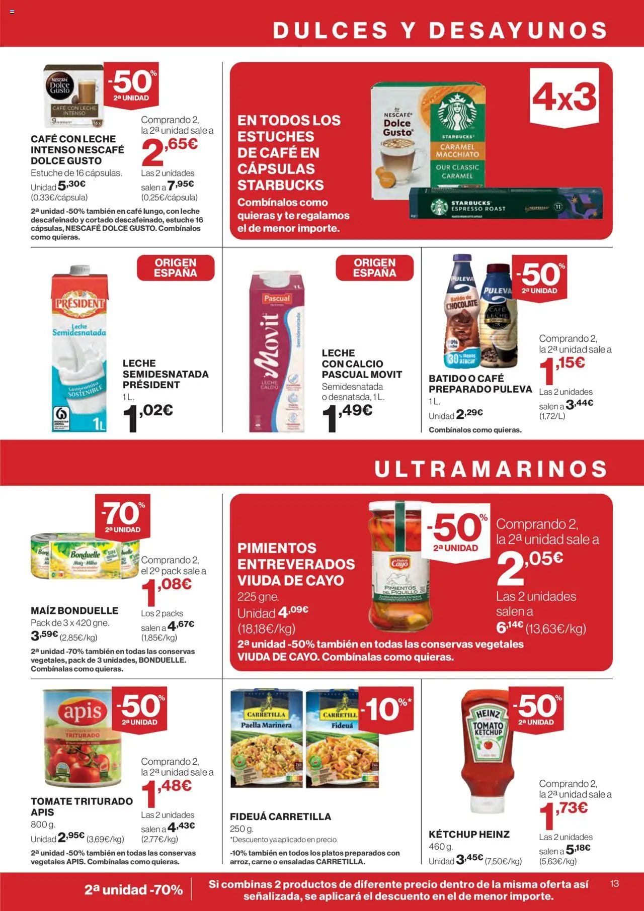 Supercor folleto │ válido desde el 14.08.2025 | Página: 13 | Productos: Café con leche, Leche, Café, Chocolate