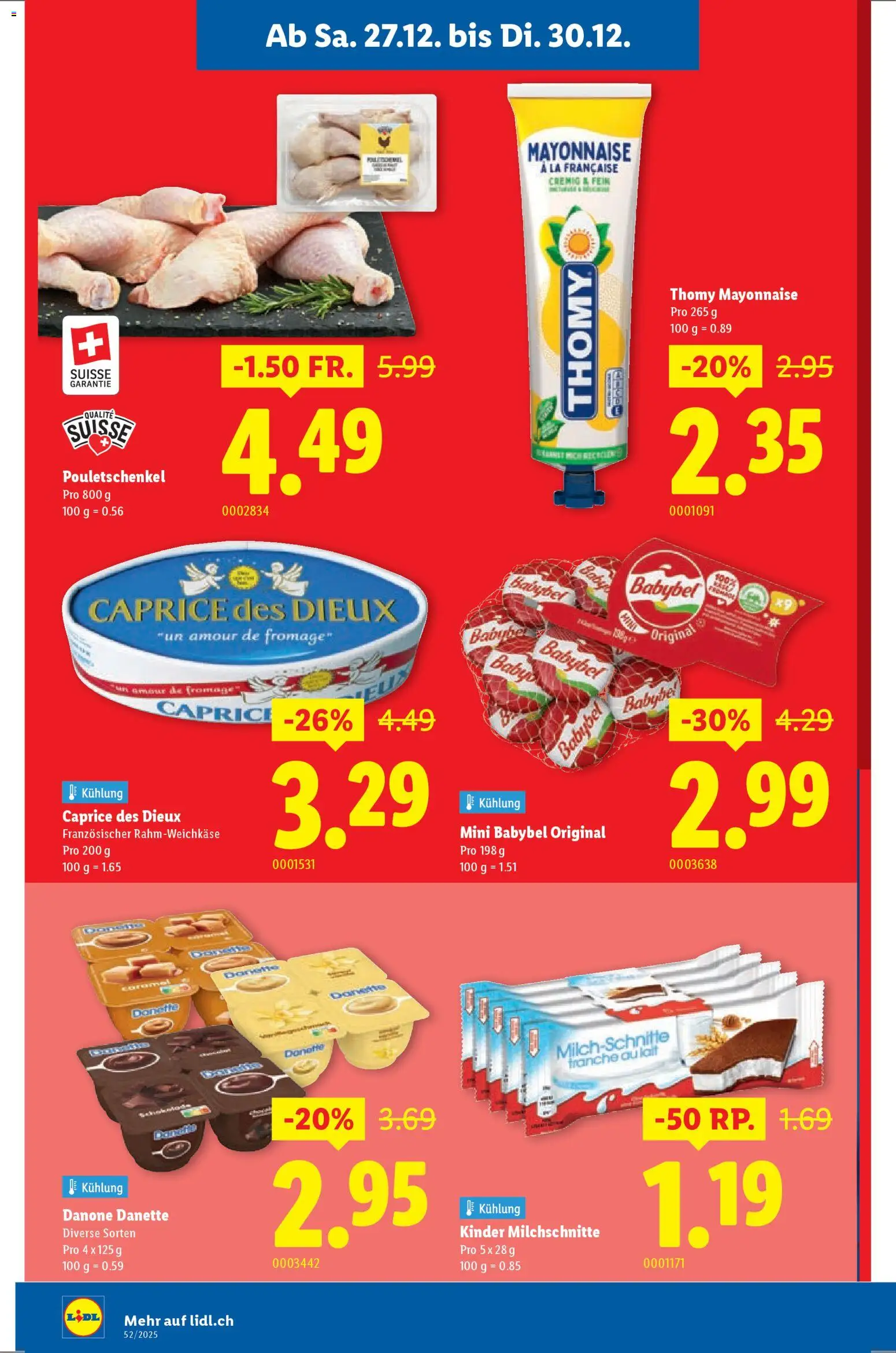 Lidl Aktionen Neueröffnung Bremgarten – gültig ab 27.12.2025 | Seite: 2 | Produkte: Mayonnaise