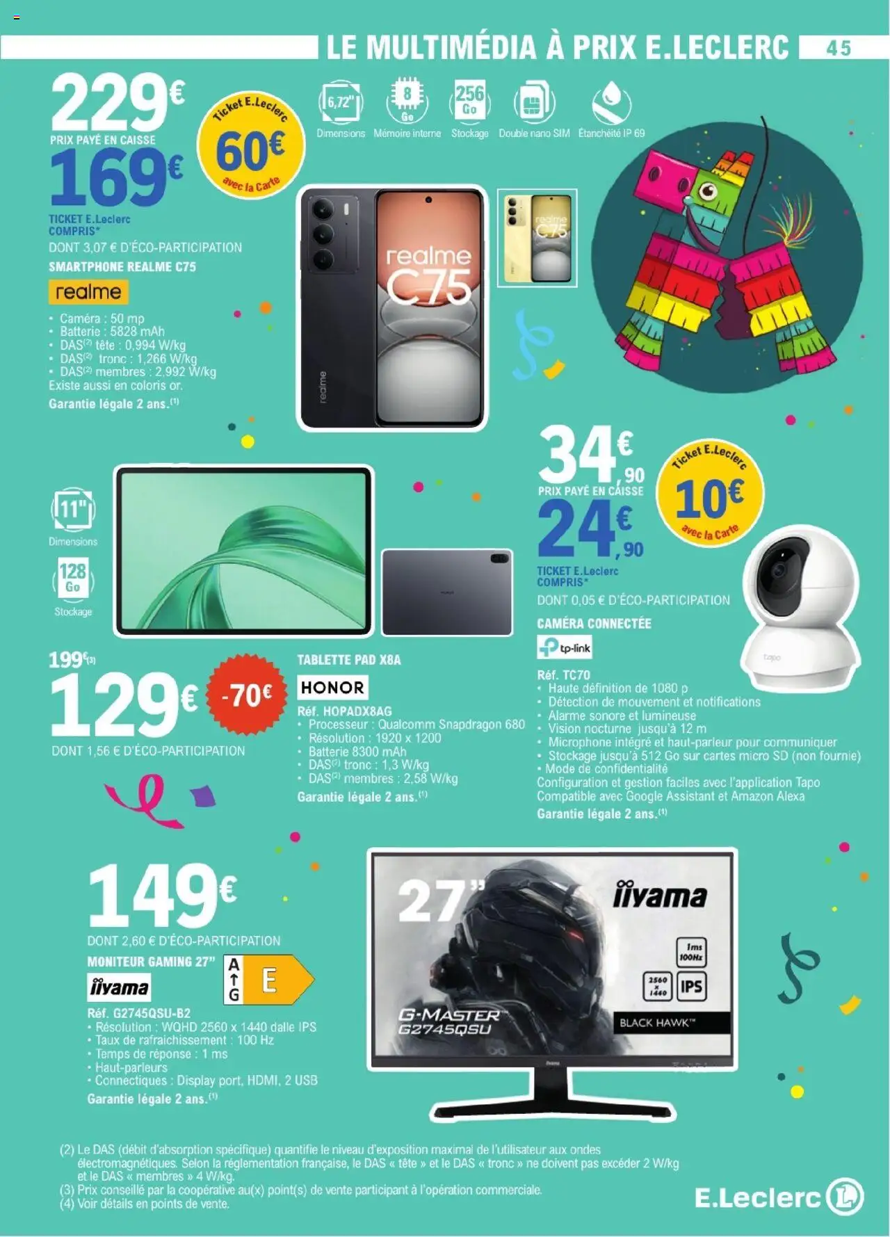  | Page: 45 | Produits: Smartphone, Tablette, Microphone, Batterie