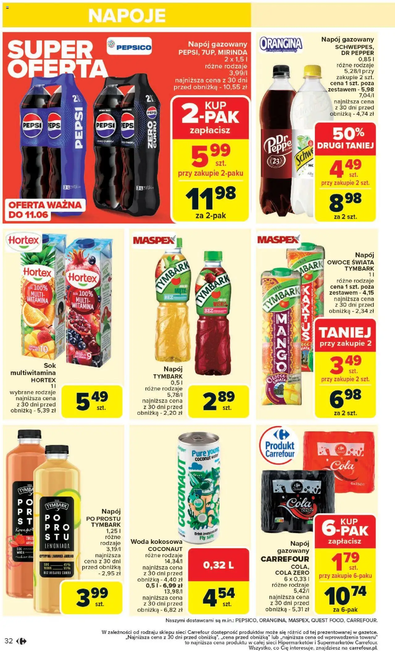 Carrefour Gazetka od 09.06.2025 | Strona: 34 | Produkty: Mango, Woda kokosowa, Napoje, Owoce