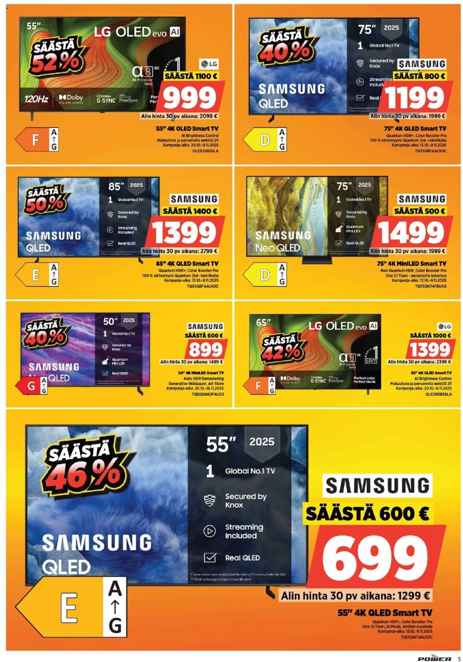 Power tarjoukset – voimassa 03.11.2025 alkaen | Sivu: 3 | Tuotteet: TV