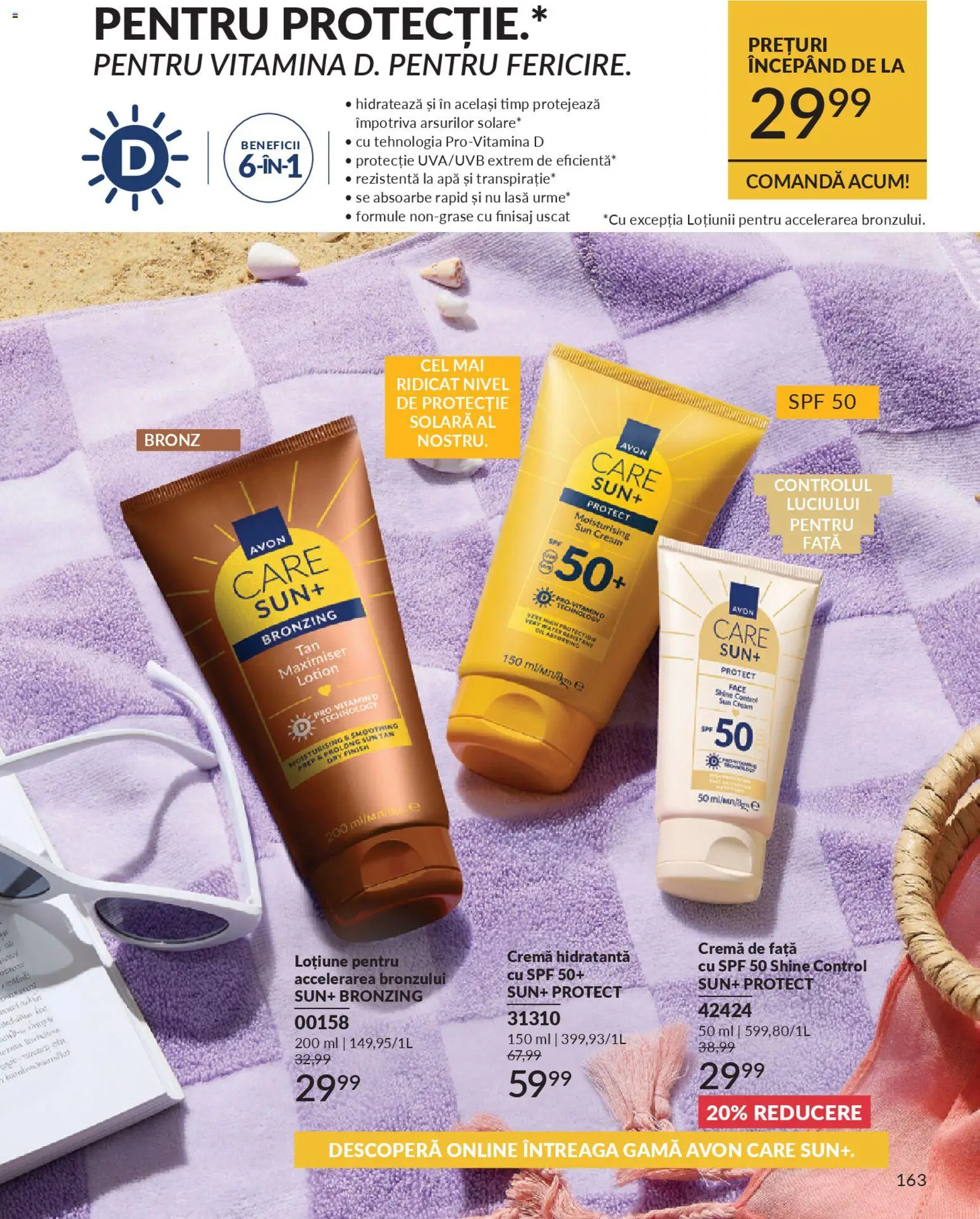 Noul catalog Avon – valabil de la 01.04.2026 | Pagină: 165 | Produse: Arapsaçı, Cremă, Apă