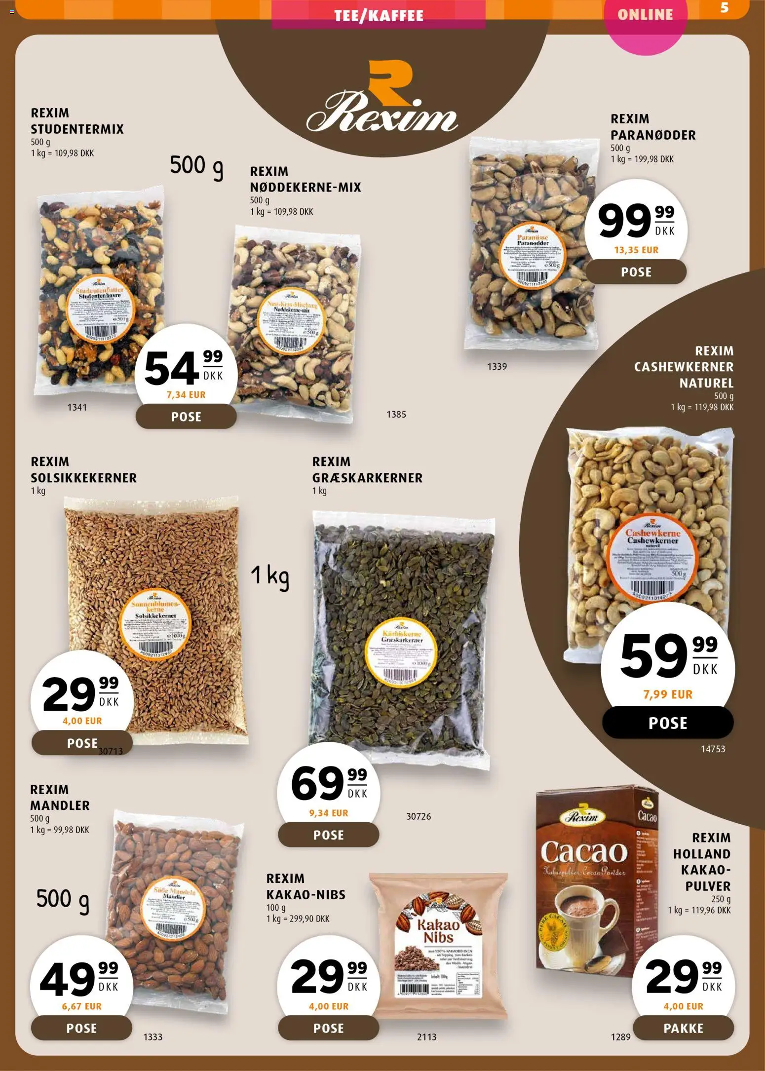 Scandinavian Park tilbudsavis – gyldig fra 29.01.2026 | Side: 5 | Produkter: Græskarkerner, Solsikkekerner, Mandler, Paranødder