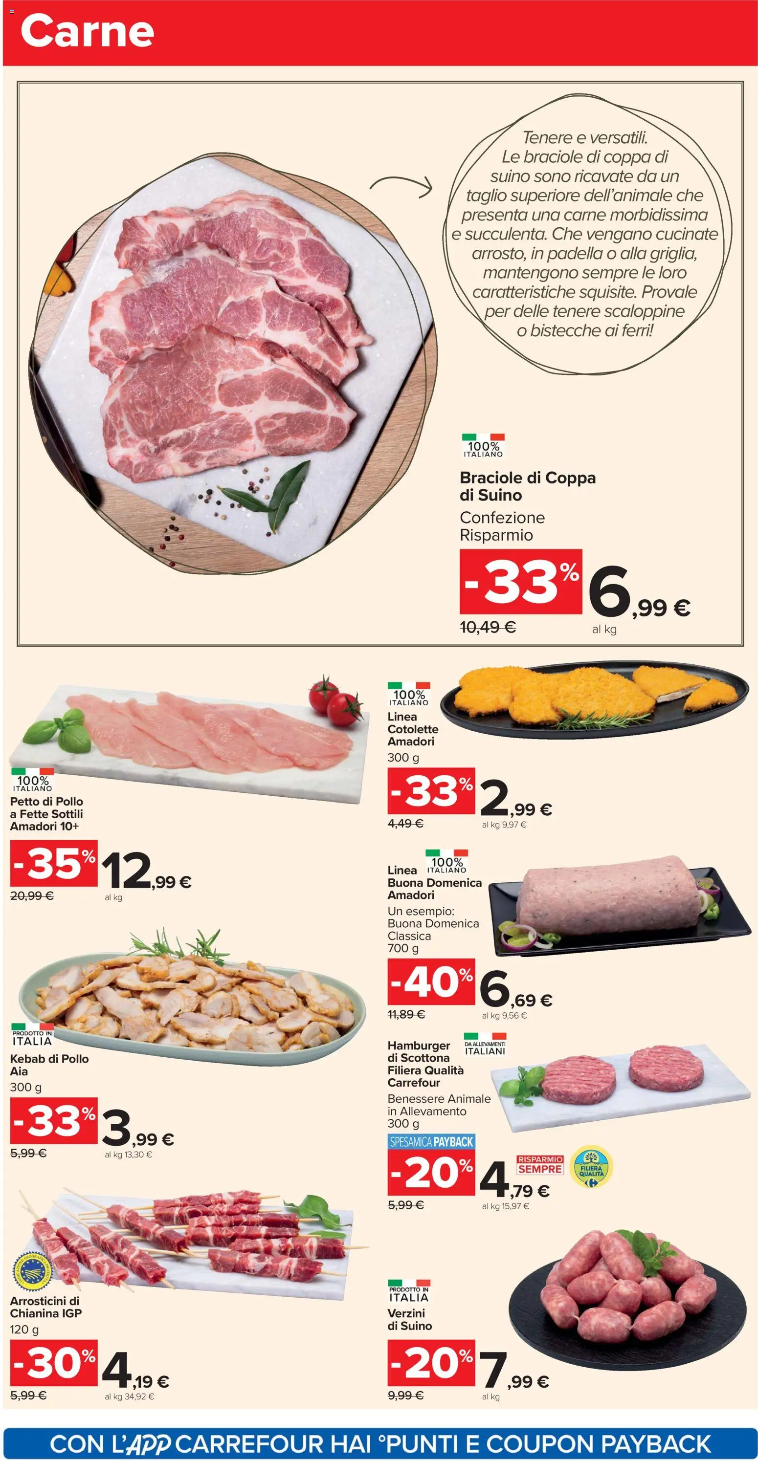 Volantino Carrefour del 04.11.2025 | Pagina: 4 | Prodotti: Petto di Pollo, Pollo, Suino, Padella