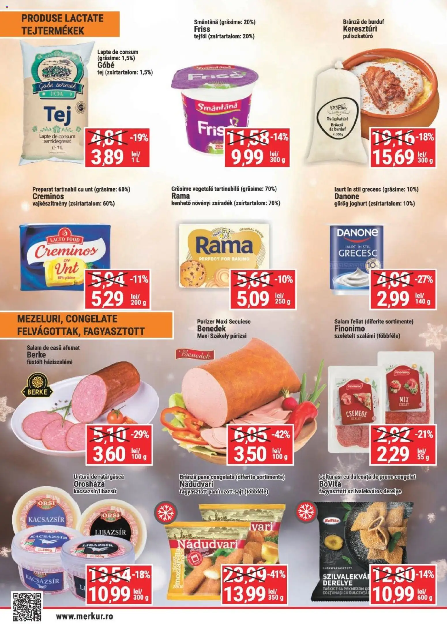 Noul catalog Merkur – valabil de la 19.02.2026 | Pagină: 2 | Produse: Lapte, Unt, Brânză, Parizer