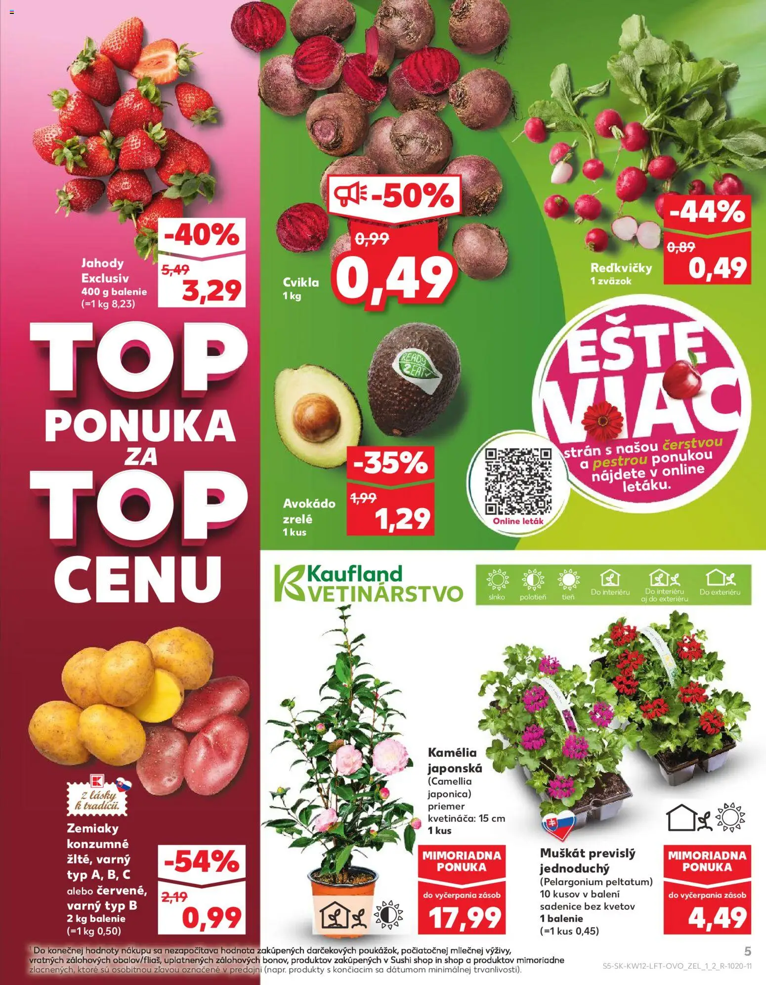 Nové Kaufland akcie – leták je platný od 19.03.2026 | Strana: 5 | Produkty: Jahody, Avokádo, Sushi, Zemiaky