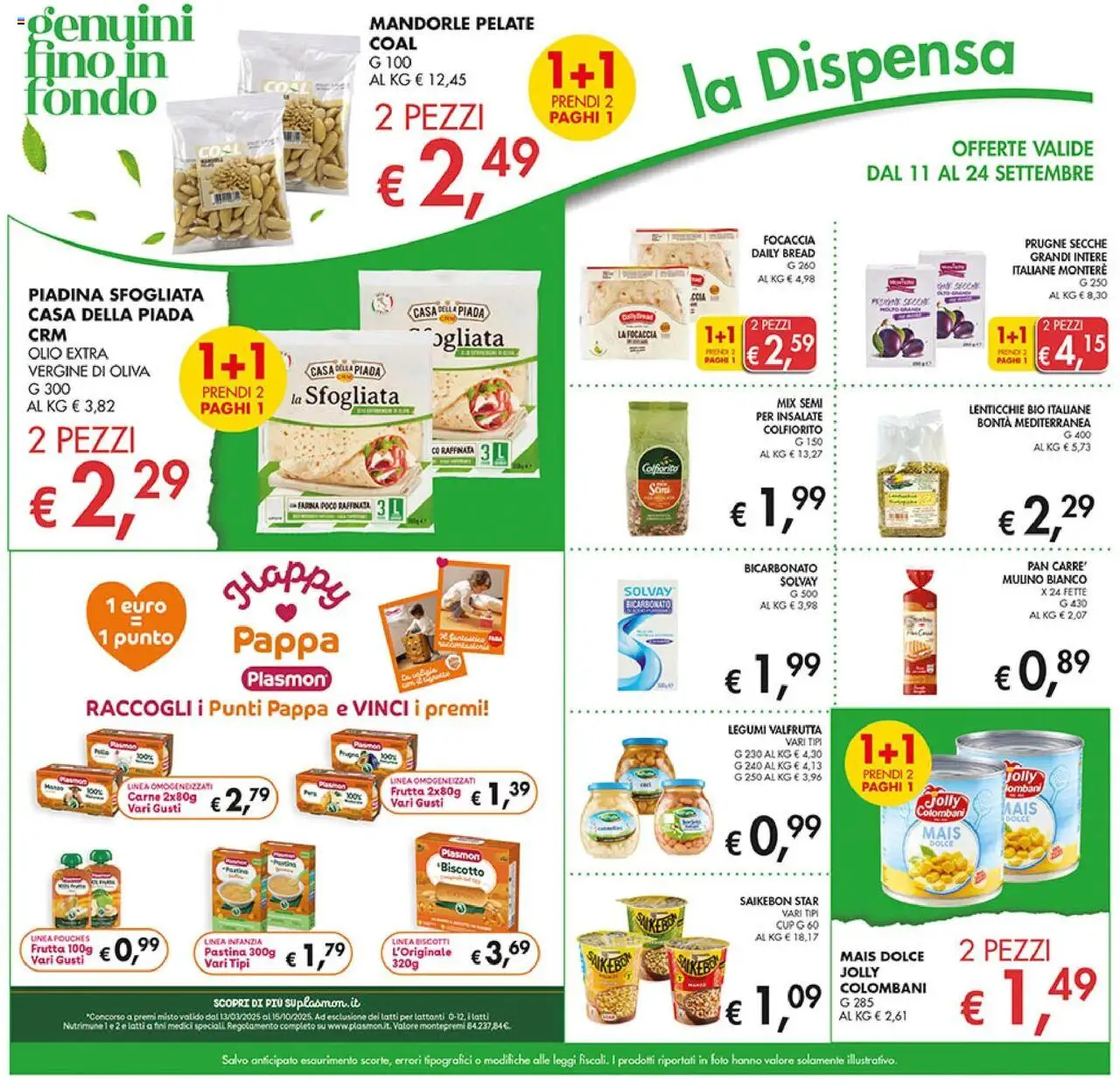 Volantino Coal del 11.09.2025 | Pagina: 17 | Prodotti: Focaccia, Bicarbonato, Olio, Mais