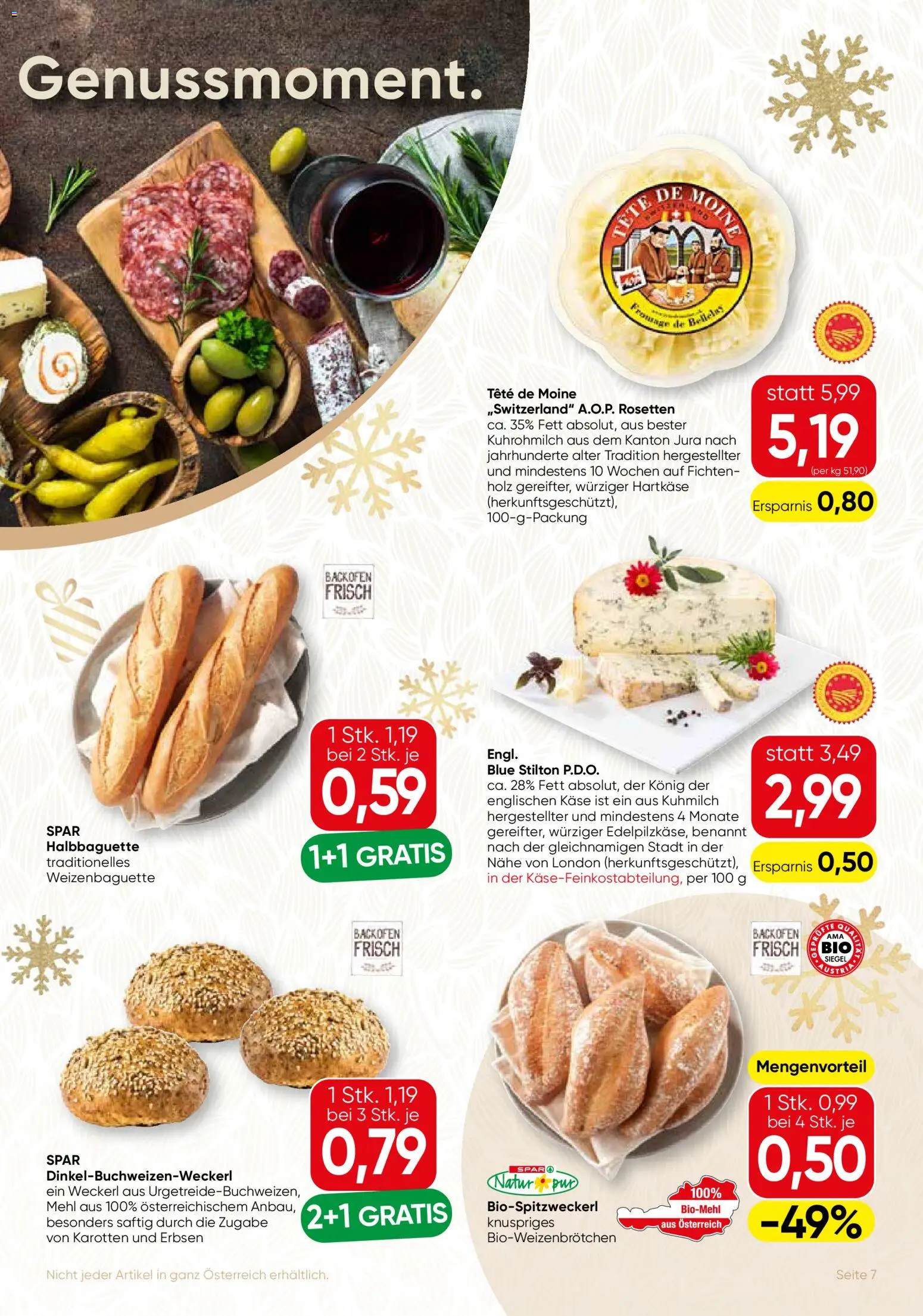 SPAR Gourmet Flugblatt - Burgenland  gültig ab 04.12.2025 | Seite: 7 | Produkte: Erbsen, Käse