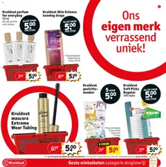 Kruidvat parfum for everyboy, Eau de parfum voor dames. 50 ml - Voorbeeld van een folder van Kruidvat, geldig van 26.01.2026 | Pagina: 7 | Producten: Kan, Parfum, Mascara, Masker