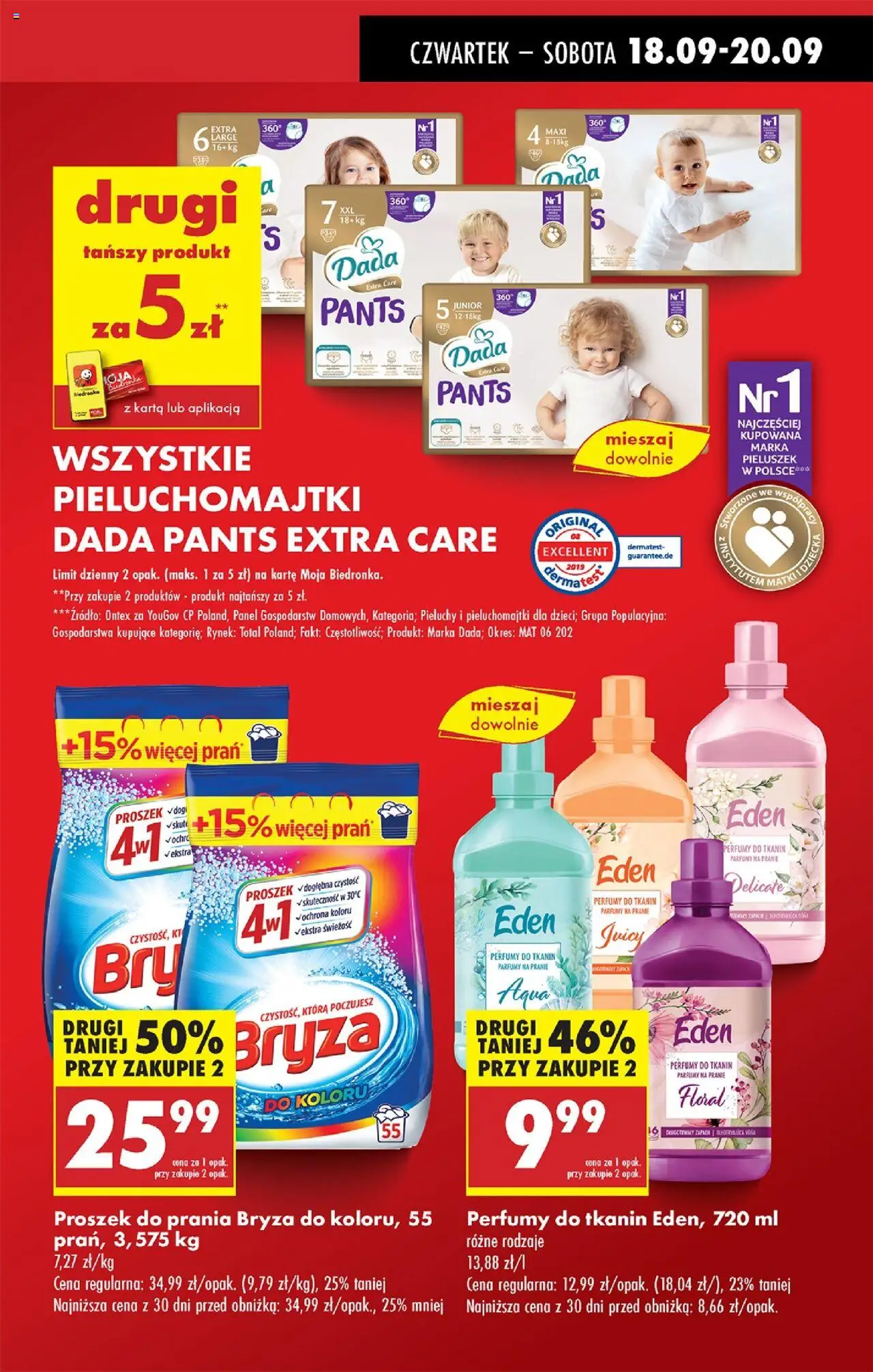 Biedronka gazetka - Oferta w tym tygodniu od 18.09.2025 | Strona: 11 | Produkty: Karta, Perfumy, Proszek do prania, Detergent