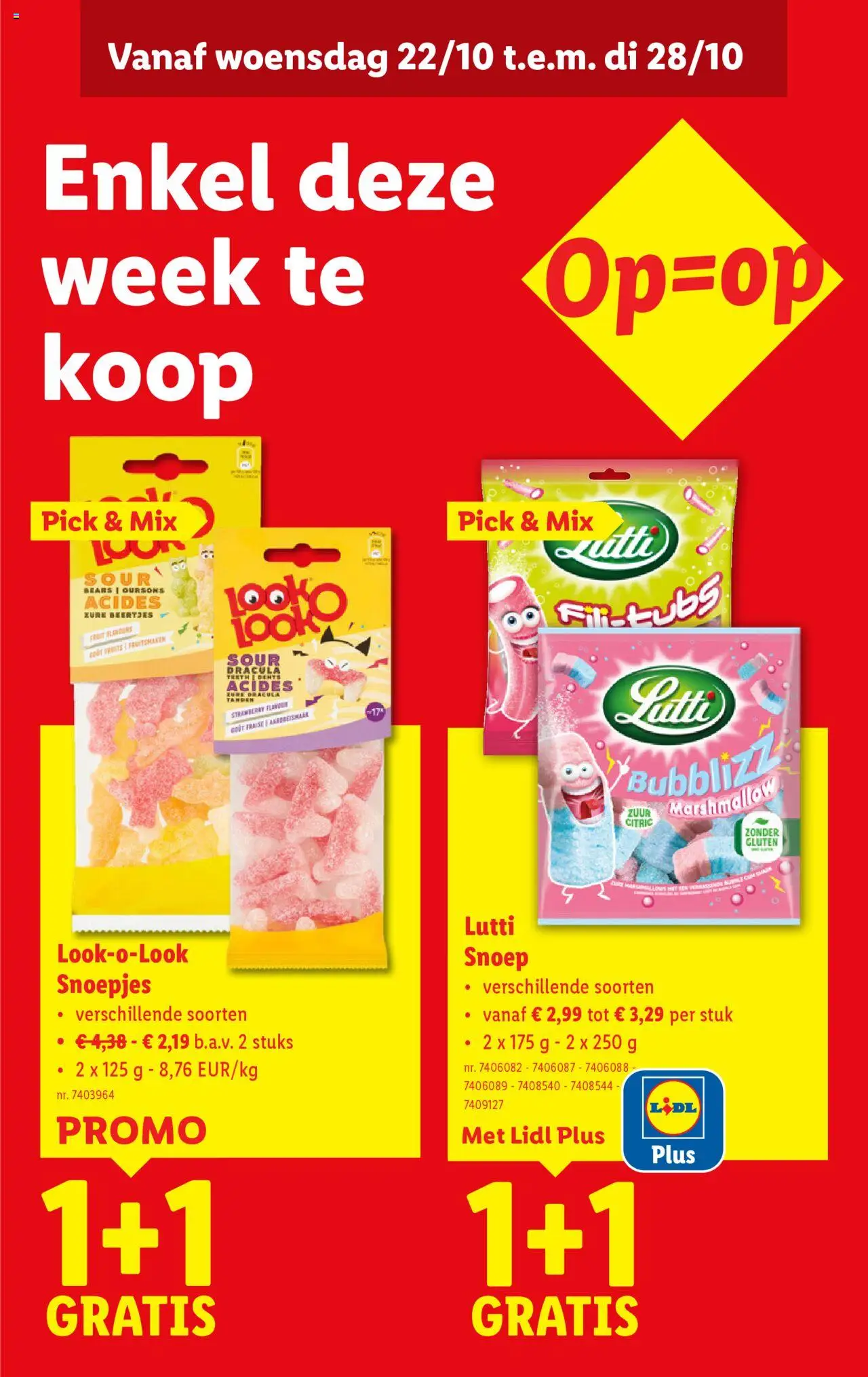 {H1} | Pagina: 22 | Producten: Snoepjes, Fruit, Snoep