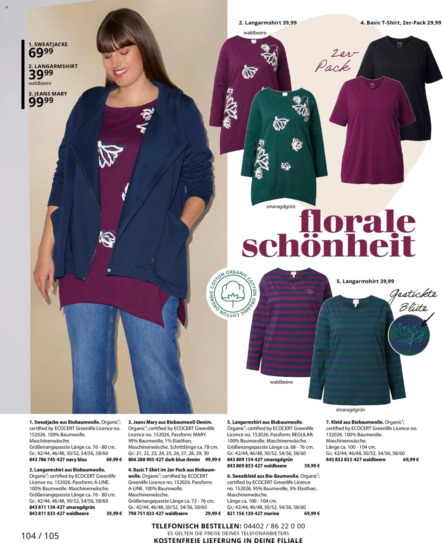 Ulla Popken Prospekt 	 – gültig ab 01.11.2025 | Seite: 104 | Produkte: Sweatjacke, Langarmshirt, Kleid, Jeans