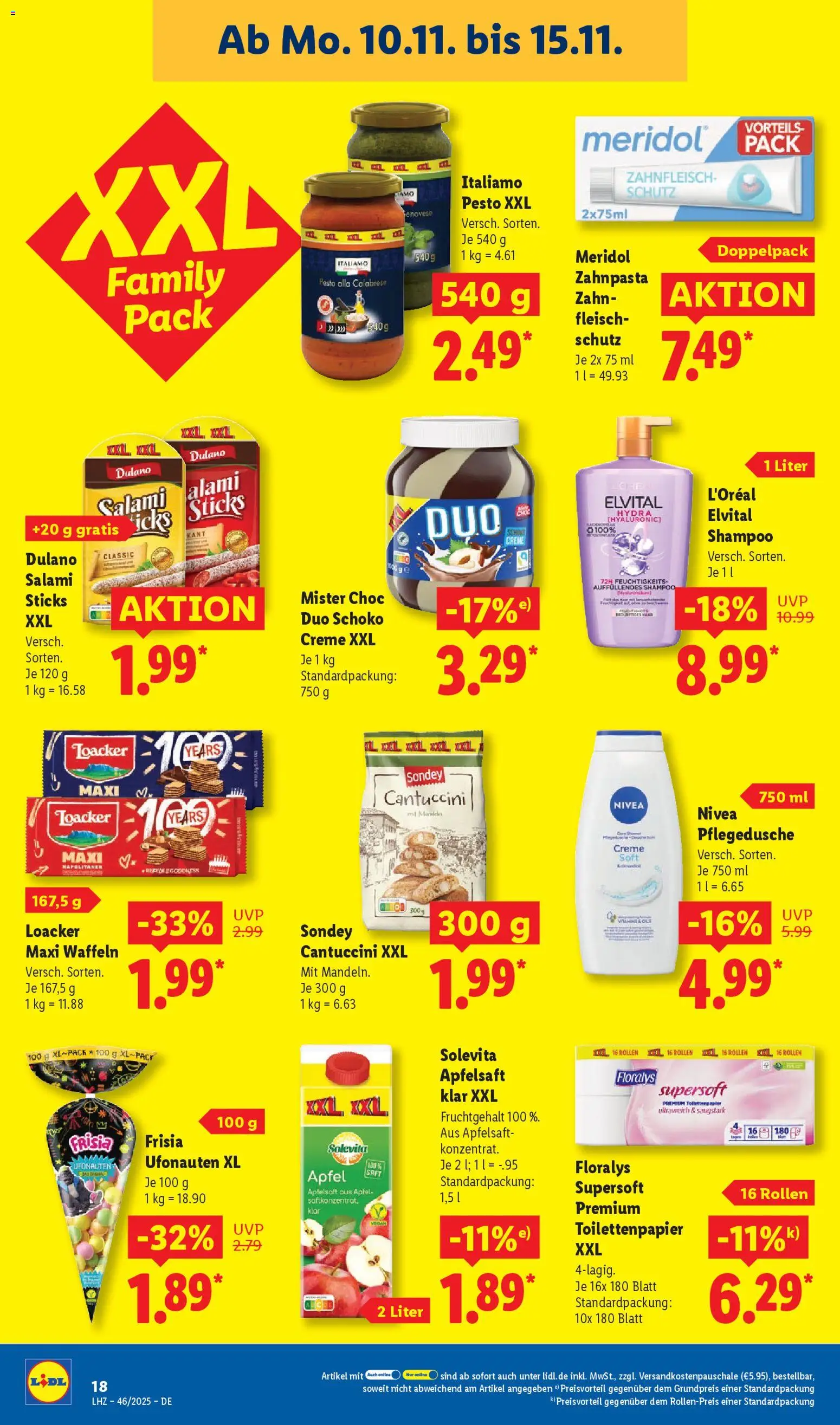 Lidl - Prospekt – gültig ab 10.11.2025 | Seite: 26 | Produkte: Äpfel, Creme, Salami, Saft