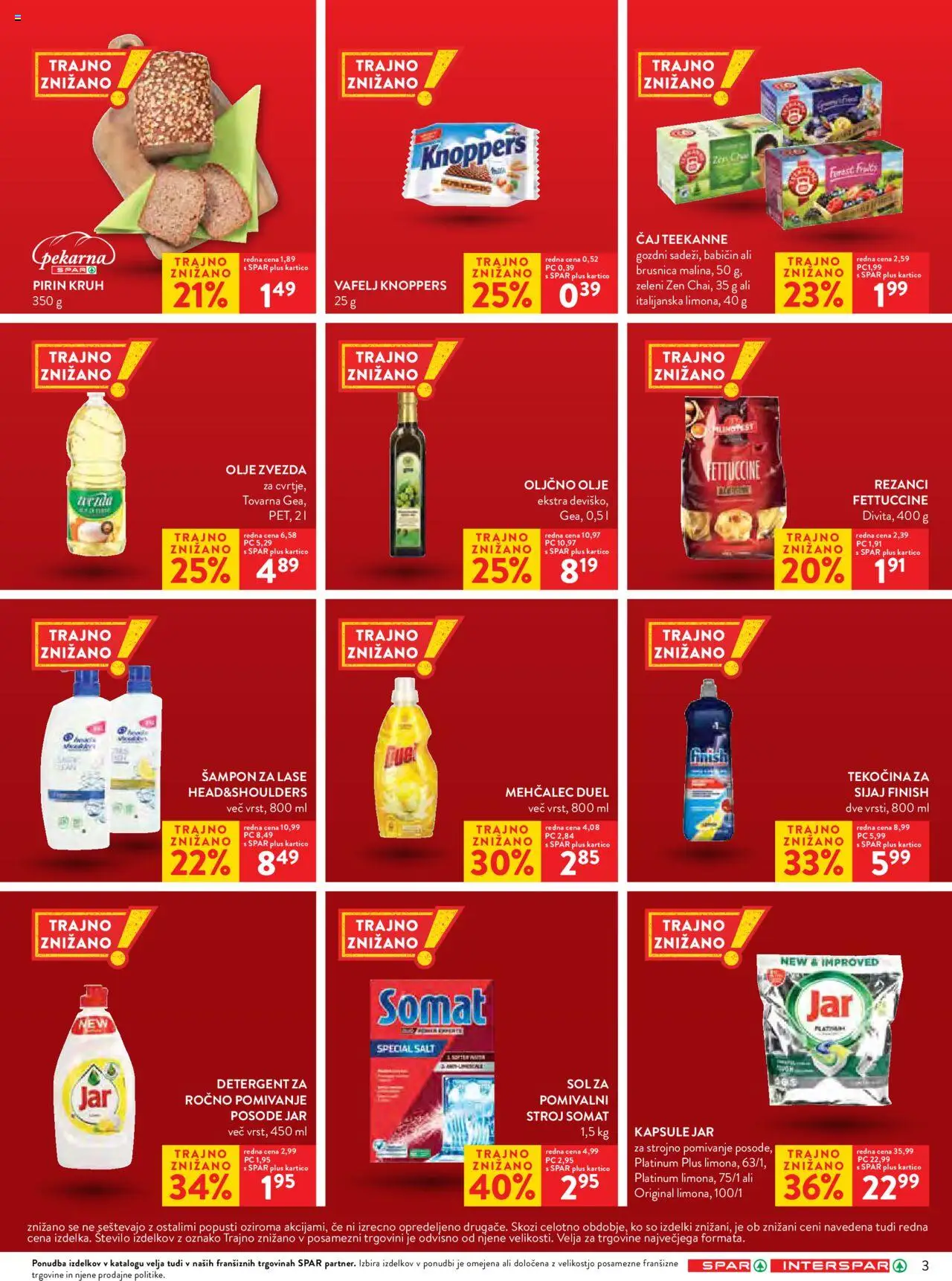 Novi Spar katalog ponudbe – veljaven od 10.09.2025 | Stran: 3 | Izdelki: Mehčalec, Rezanci, Detergent, Sol