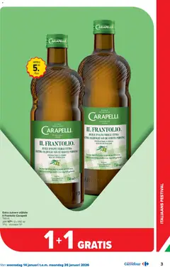 Carrefour folder week 3 - Voorbeeld van een folder van Carrefour, geldig van 14.01.2026 | Pagina: 3 | Producten: Fles, Olijfolie, La