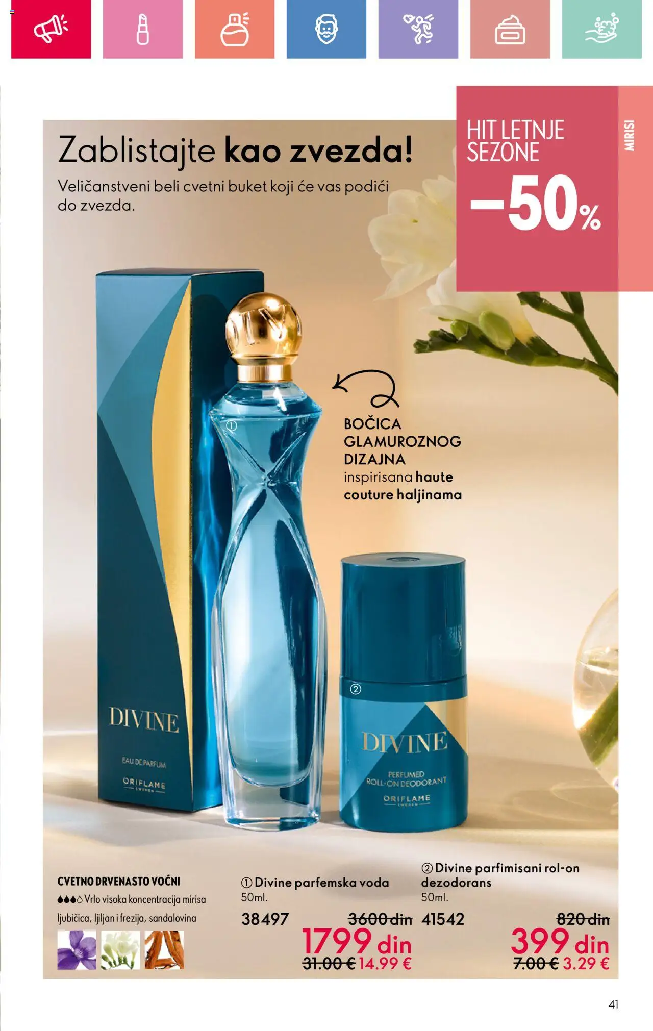 Oriflame katalog - važi od 22.06.2025 | Strana: 41 | Proizvode: Voda, Dezodorans
