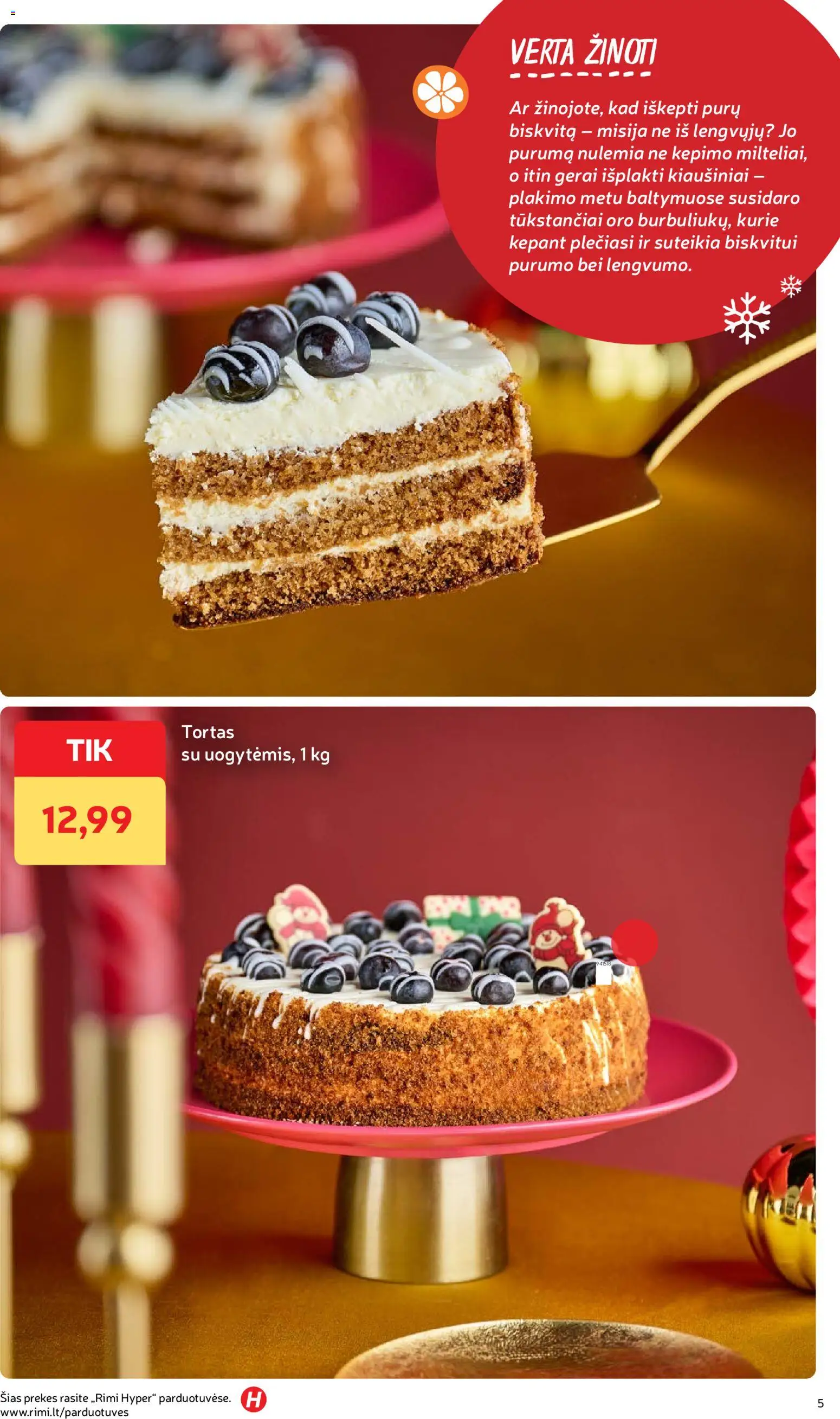 Rimi akcijos nuo 02.12.2025 | Puslapis: 5 | Prekių: Tortas, Kiaušiniai