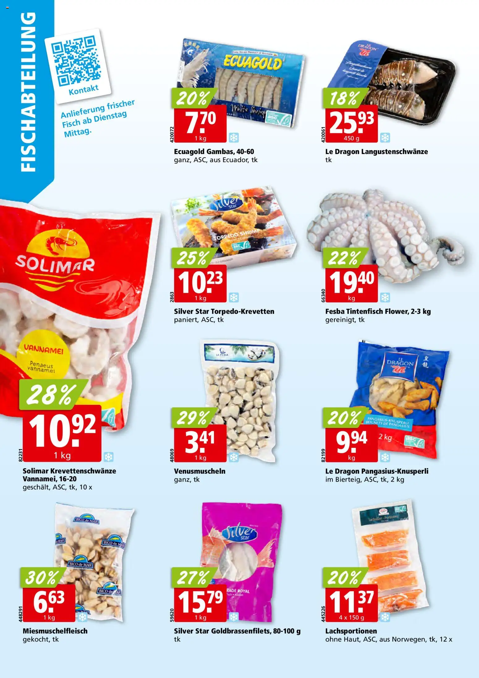 Aligro aktionen Schlieren, Gossau SG, Frauenfeld, Rapperswil-Jona, Sargans, Bern – gültig ab 20.04.2026 | Seite: 4 | Produkte: Tintenfisch, Fisch