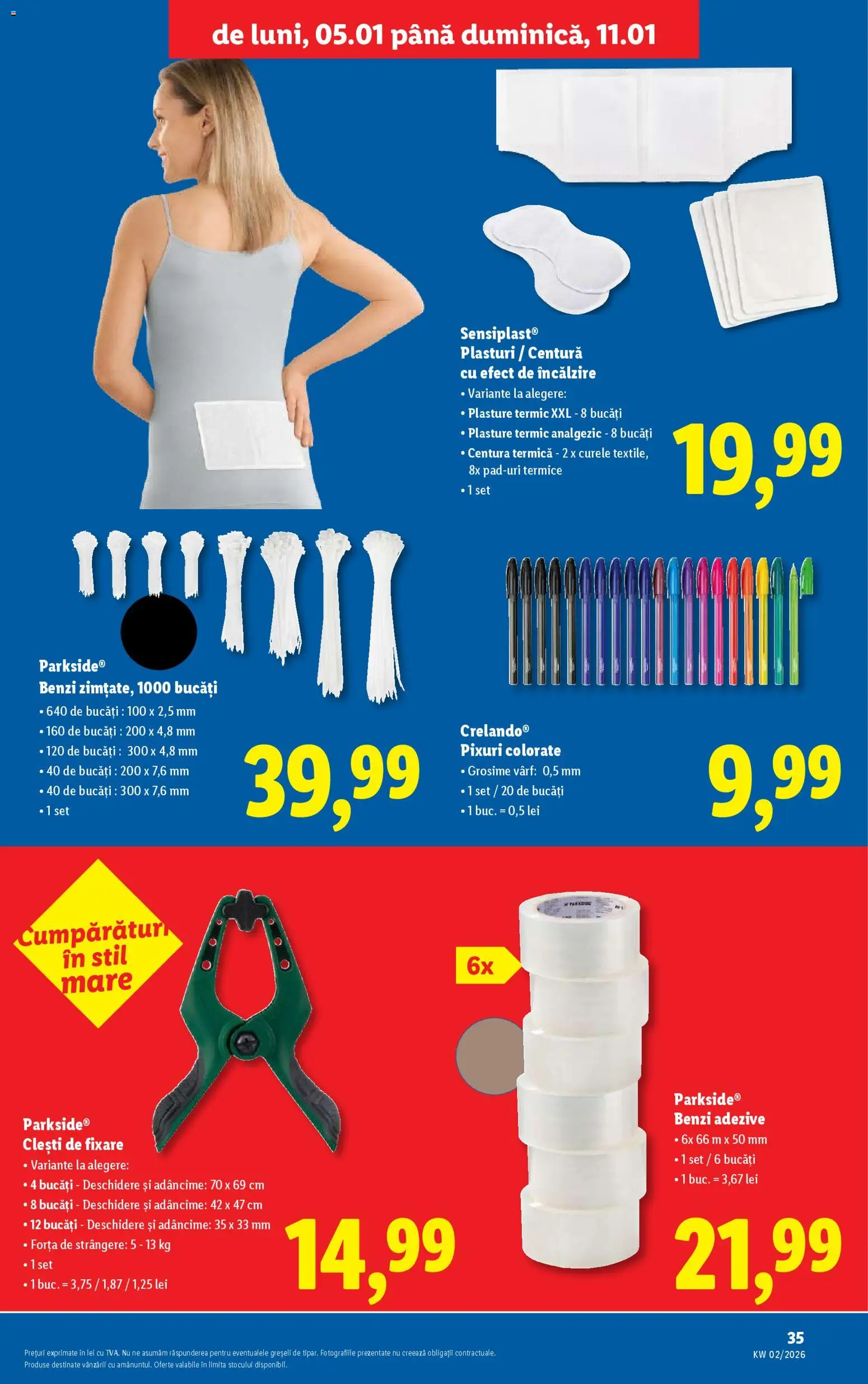 Noul catalog Lidl – valabil de la 05.01.2026 | Pagină: 35 | Produse: Plasturi
