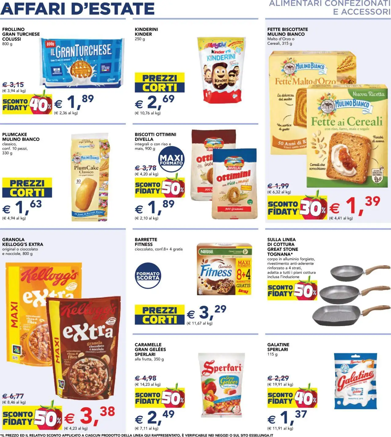Volantino Esselunga S del 31.07.2025 | Pagina: 15 | Prodotti: Cioccolato, Riso, Cereali, Fette biscottate