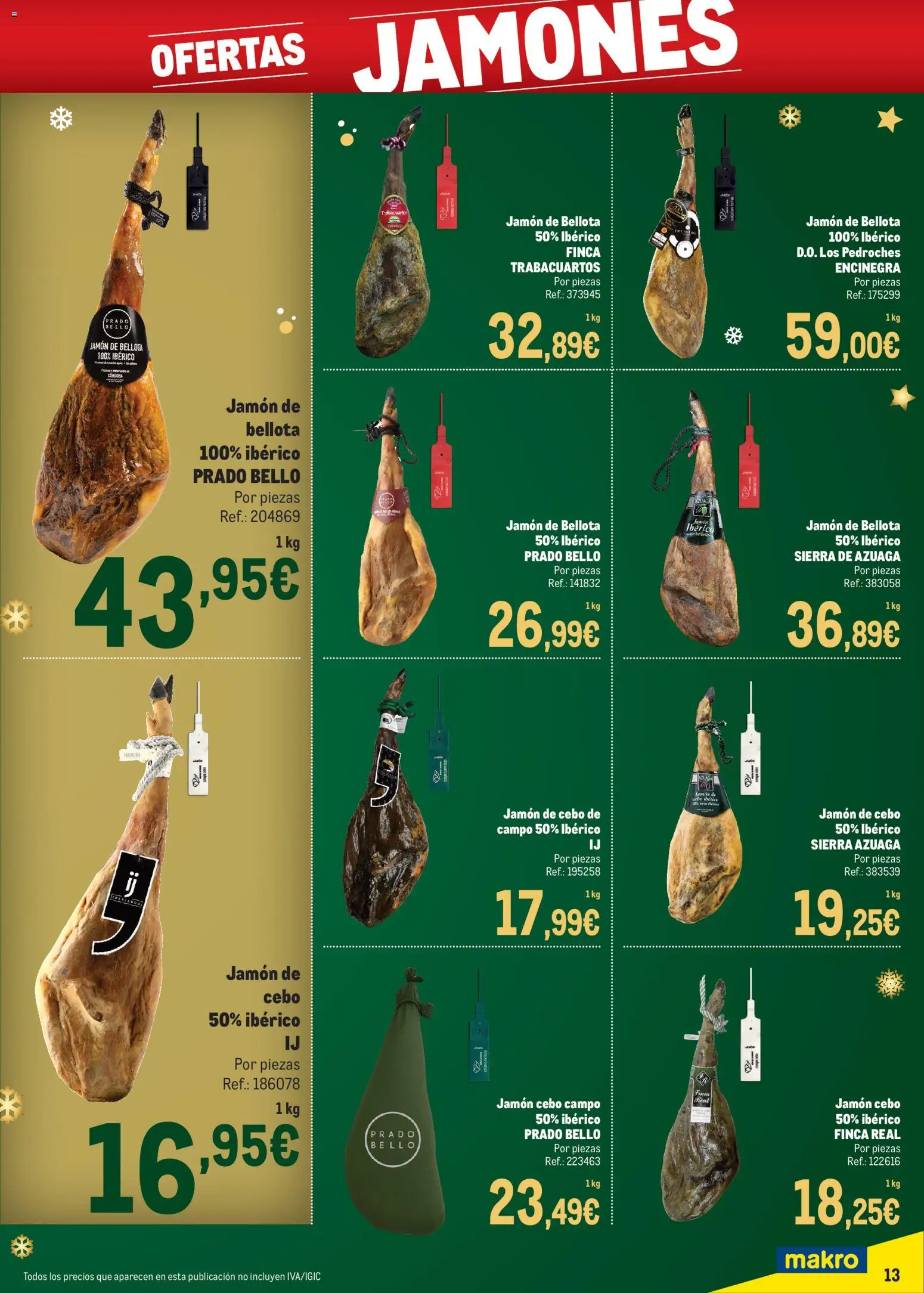 Makro - Precios Navidad Sur 2 │ válido desde el 24.11.2025 | Página: 13 | Productos: Jamón