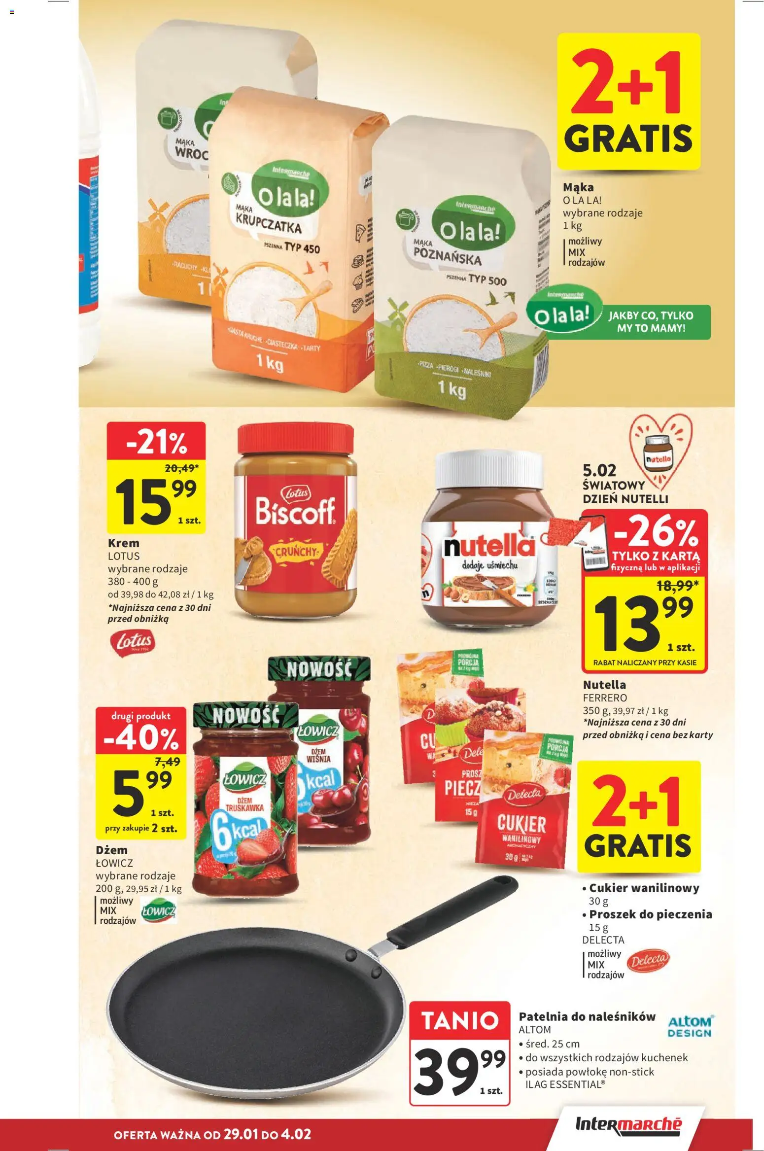 Intermarche Gazetka od 29.01.2026 | Strona: 25 | Produkty: Nutella, Pierogi, Dżem, Krem