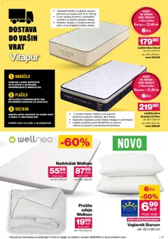 Mercator katalog akcije – veljaven od 14.01.2026 | Stran: 15 | Izdelki: Prešita odeja, Vzglavnik, Nadvložek, Odeja