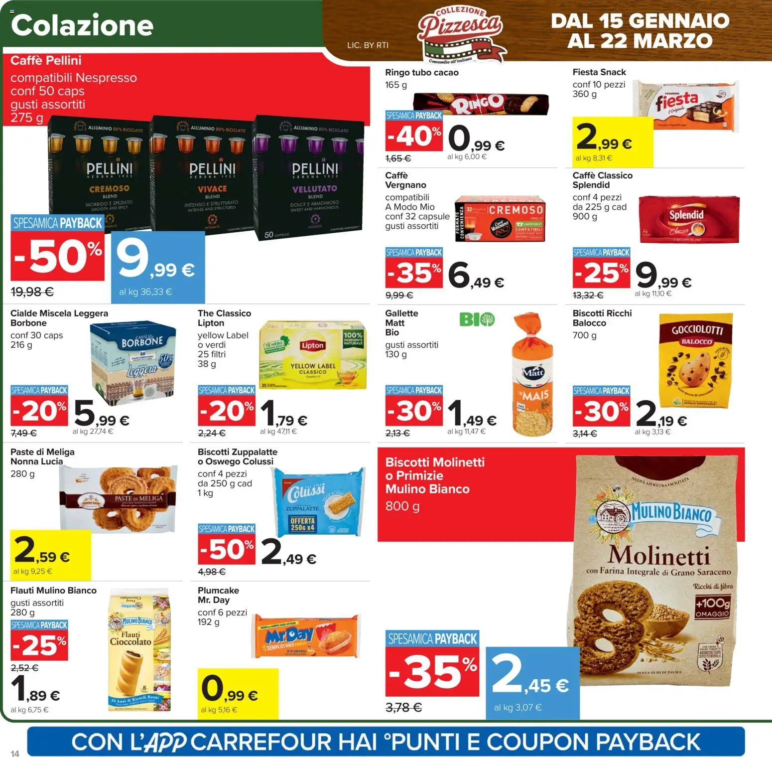 Volantino Carrefour del 27.01.2026 | Pagina: 14 | Prodotti: Cioccolato, Gallette, Mais, Cacao